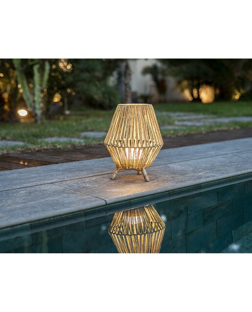 Candeeiro de pé para exterior com LED integrado Sisine Natural-2