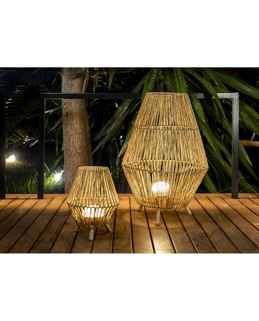 Candeeiro de pé para exterior com LED integrado Sisine Natural-3