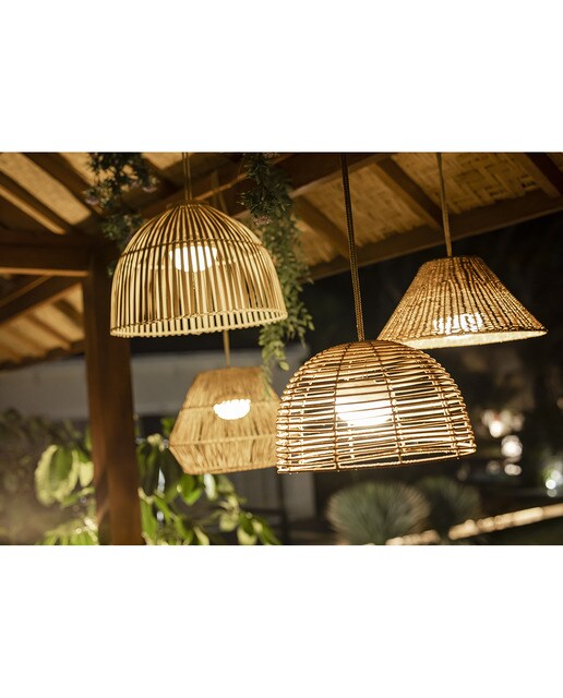 Candeeiro de teto para exterior com LED integrado Calobra Natural-3