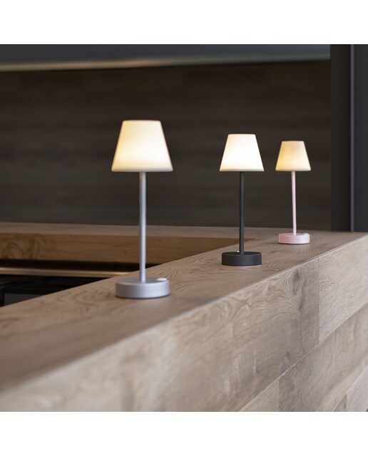 Candeeiro de mesa de exterior com LED integrado Lola Slim 30 Antracite-2