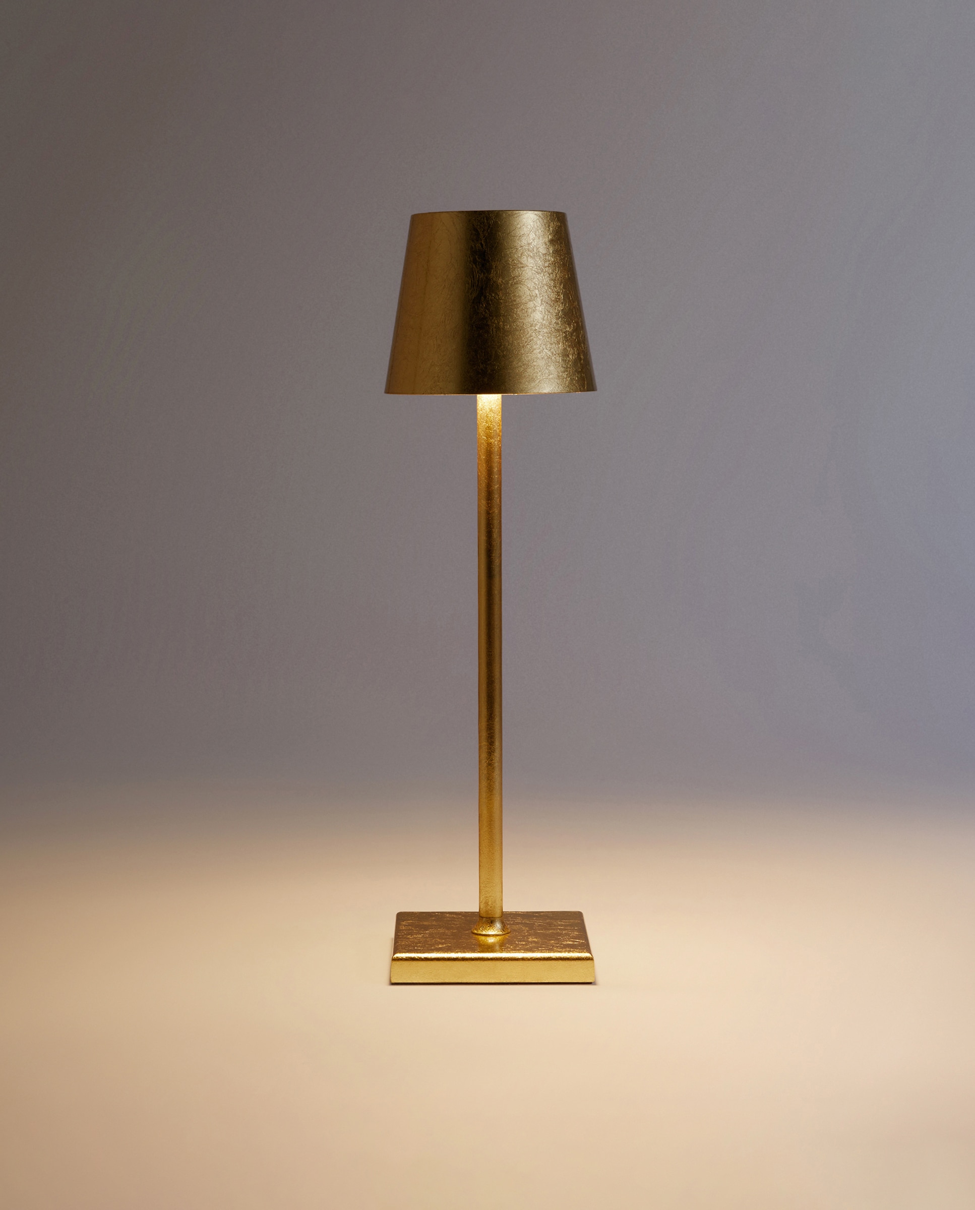 Candeeiro de Mesa para Exterior com LED Integrado Sol - Dourado Ouro-2