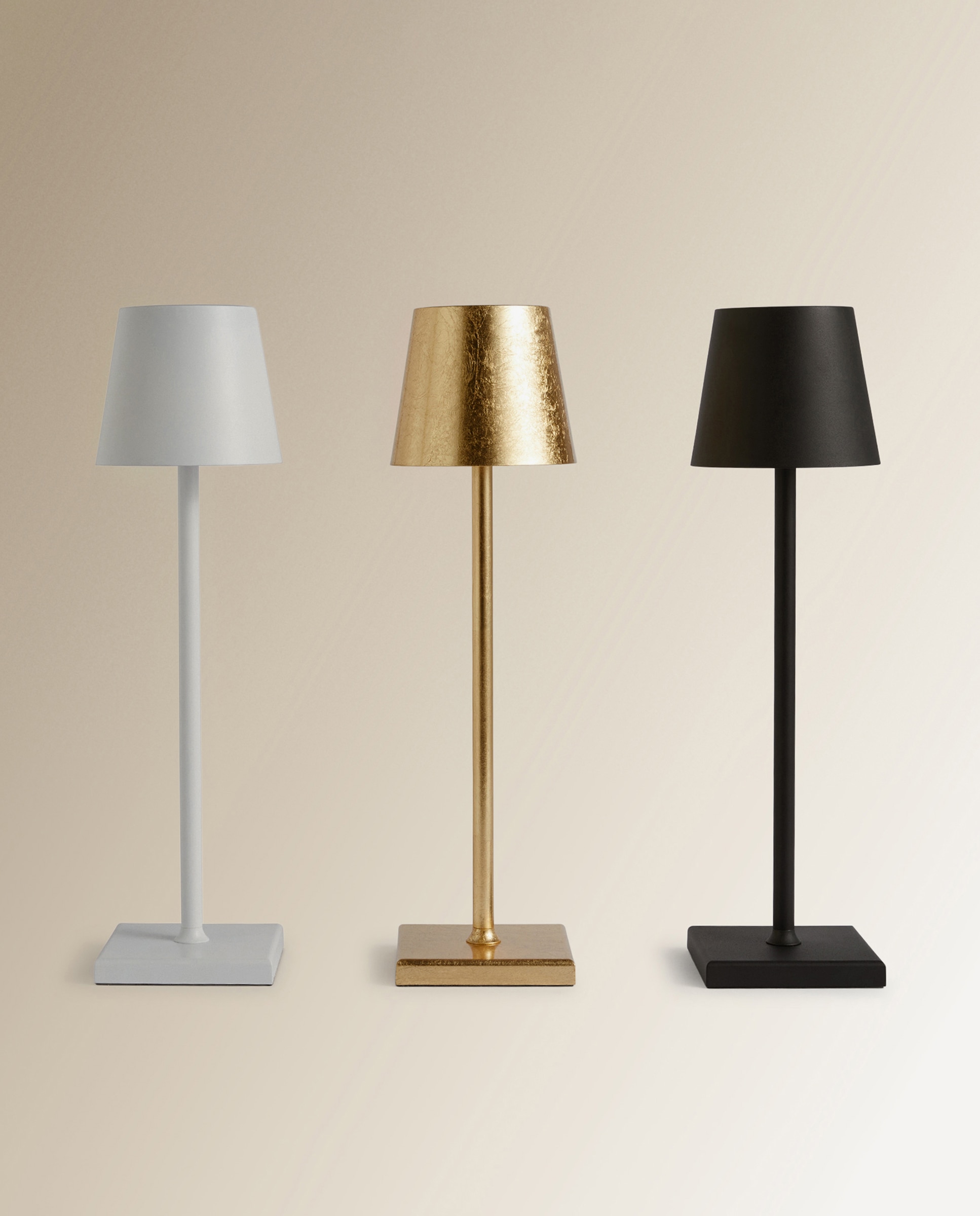 Candeeiro de Mesa para Exterior com LED Integrado Sol - Dourado Ouro-7