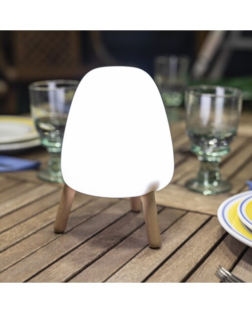 Candeeiro de Mesa para Exterior com LED Integrado Rocket 20 Branco-2
