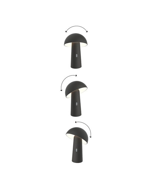 Candeeiro de Mesa Exterior Shitake Battery Preto-2