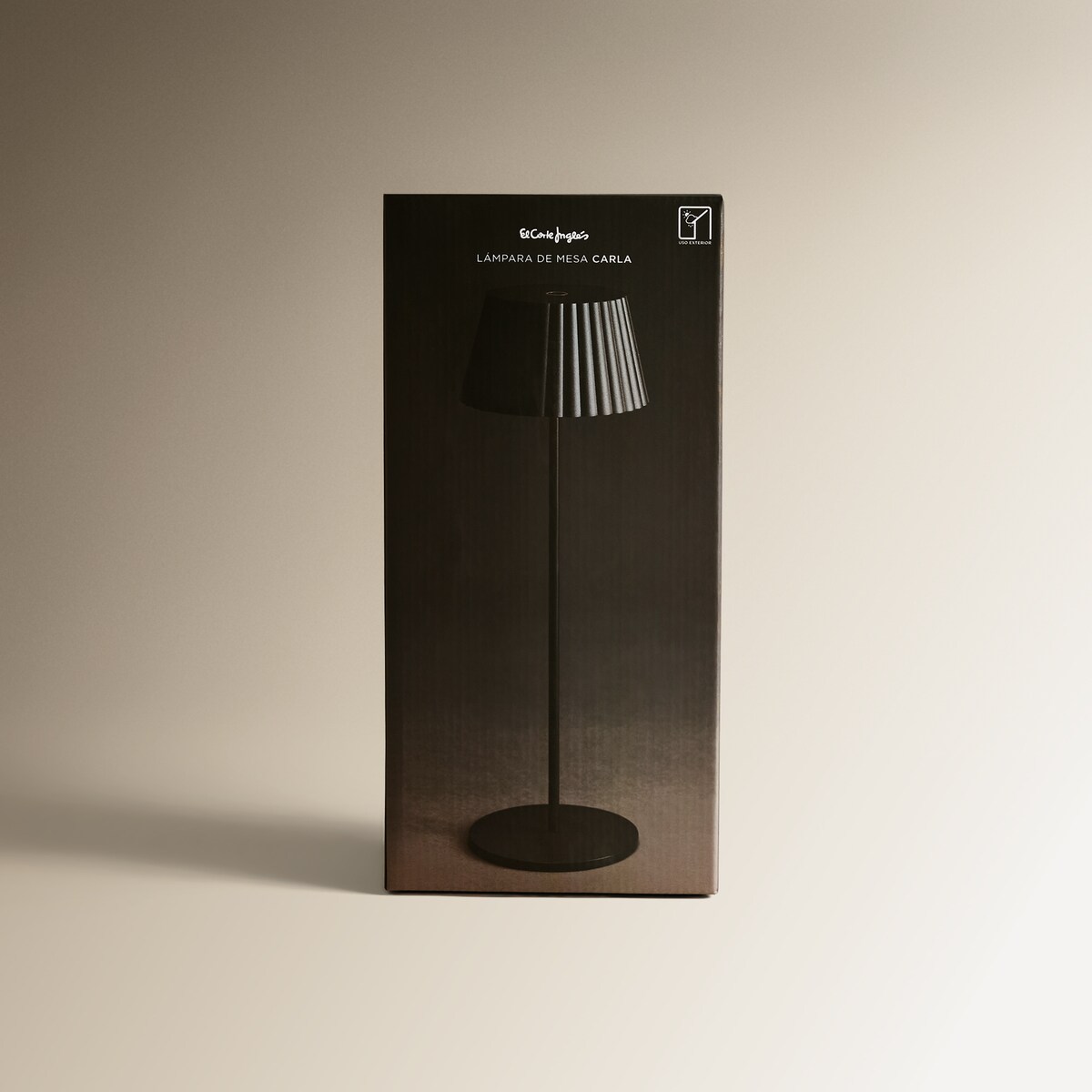 Lámpara de mesa exterior portátil Carla El Corte Inglés Negro-6