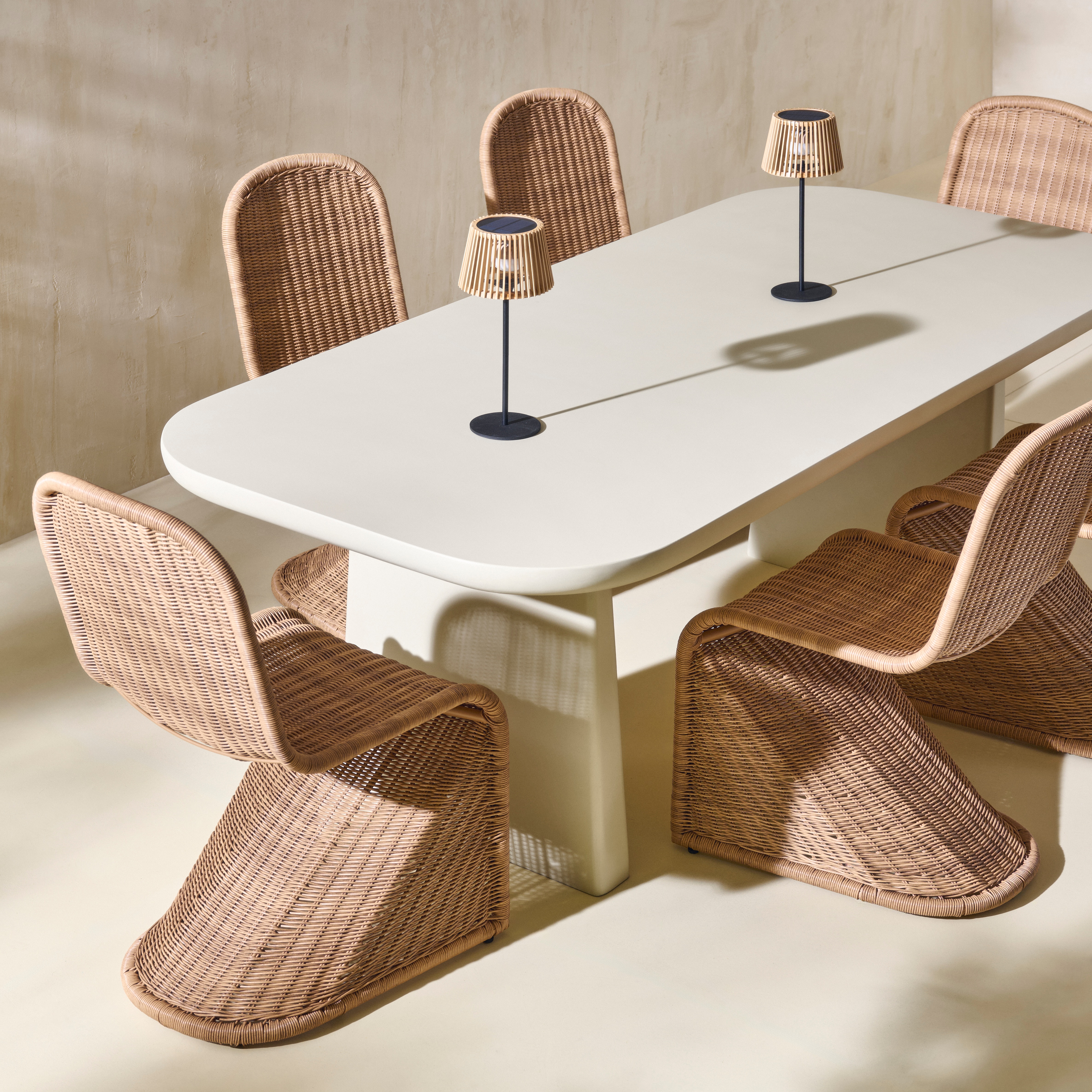 Candeeiro de Mesa Portátil de Exterior Solar e com Bateria Recarregável Okinawa Natural-5