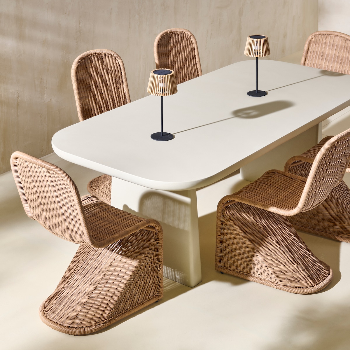 Candeeiro de Mesa Portátil de Exterior Solar e com Bateria Recarregável Okinawa Natural-5