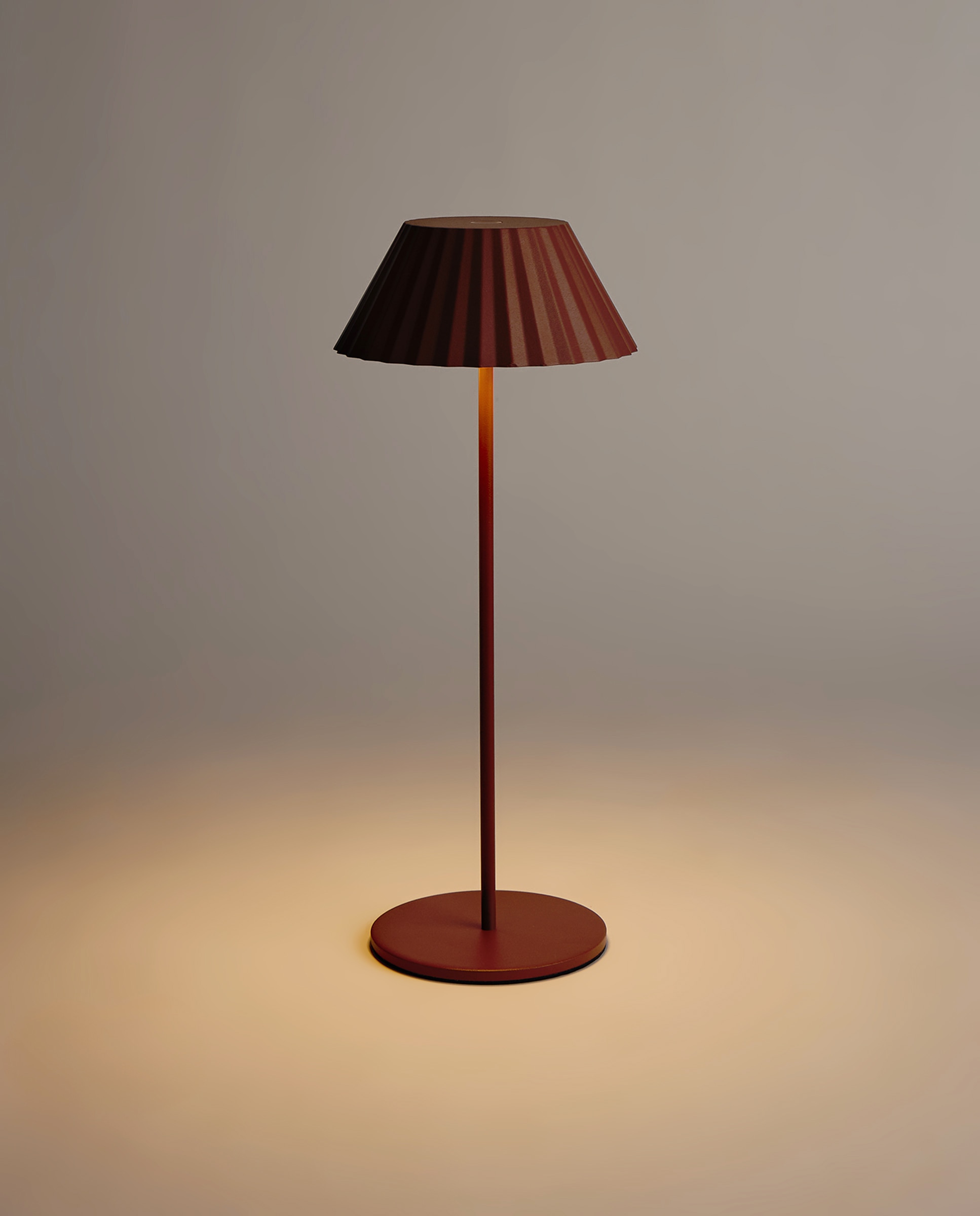 Candeeiro de mesa exterior com LED integrado Bea Vermelho-3