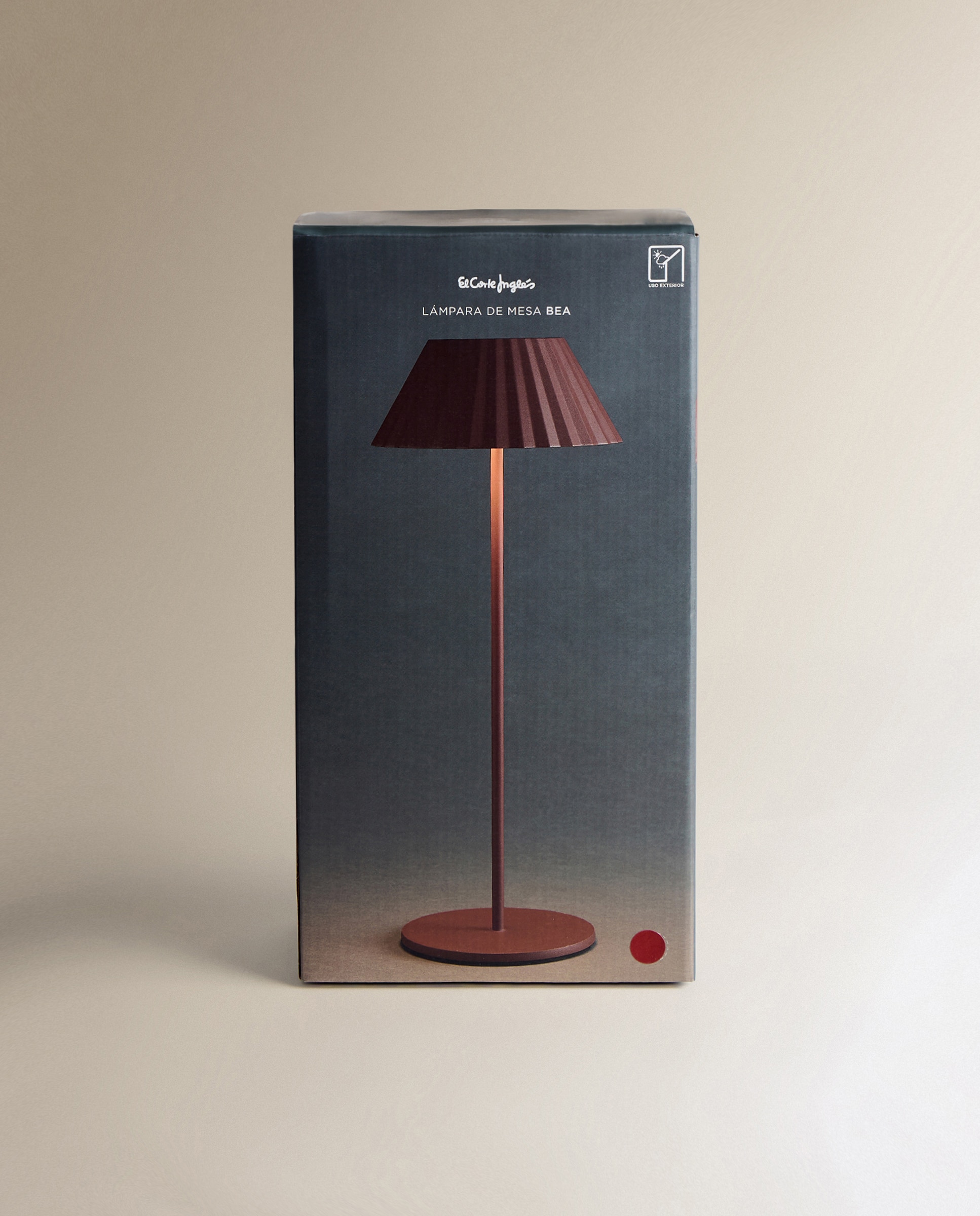 Candeeiro de mesa exterior com LED integrado Bea Vermelho-5