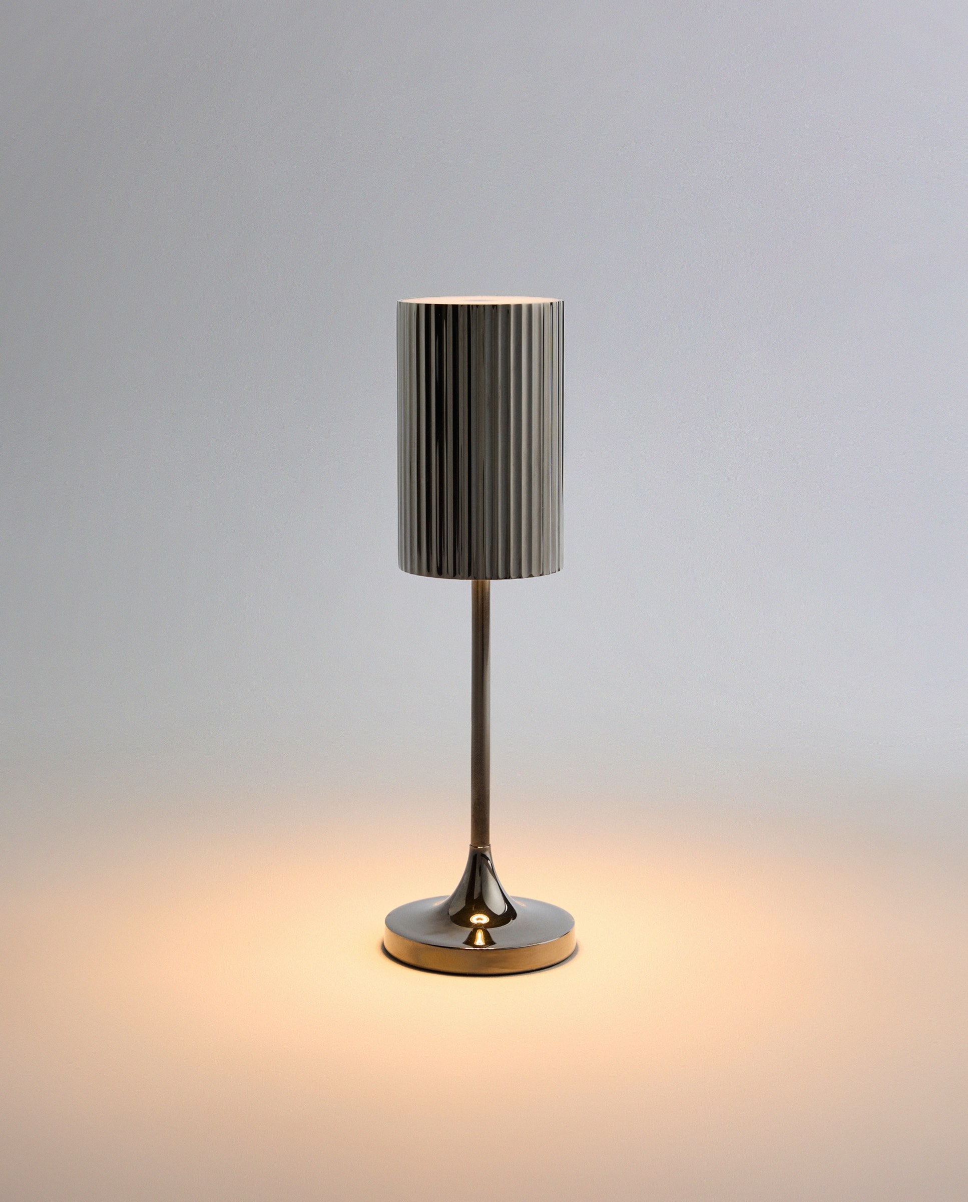 Lámpara de mesa exterior con LED integrado Lucía - Plata Plata-3