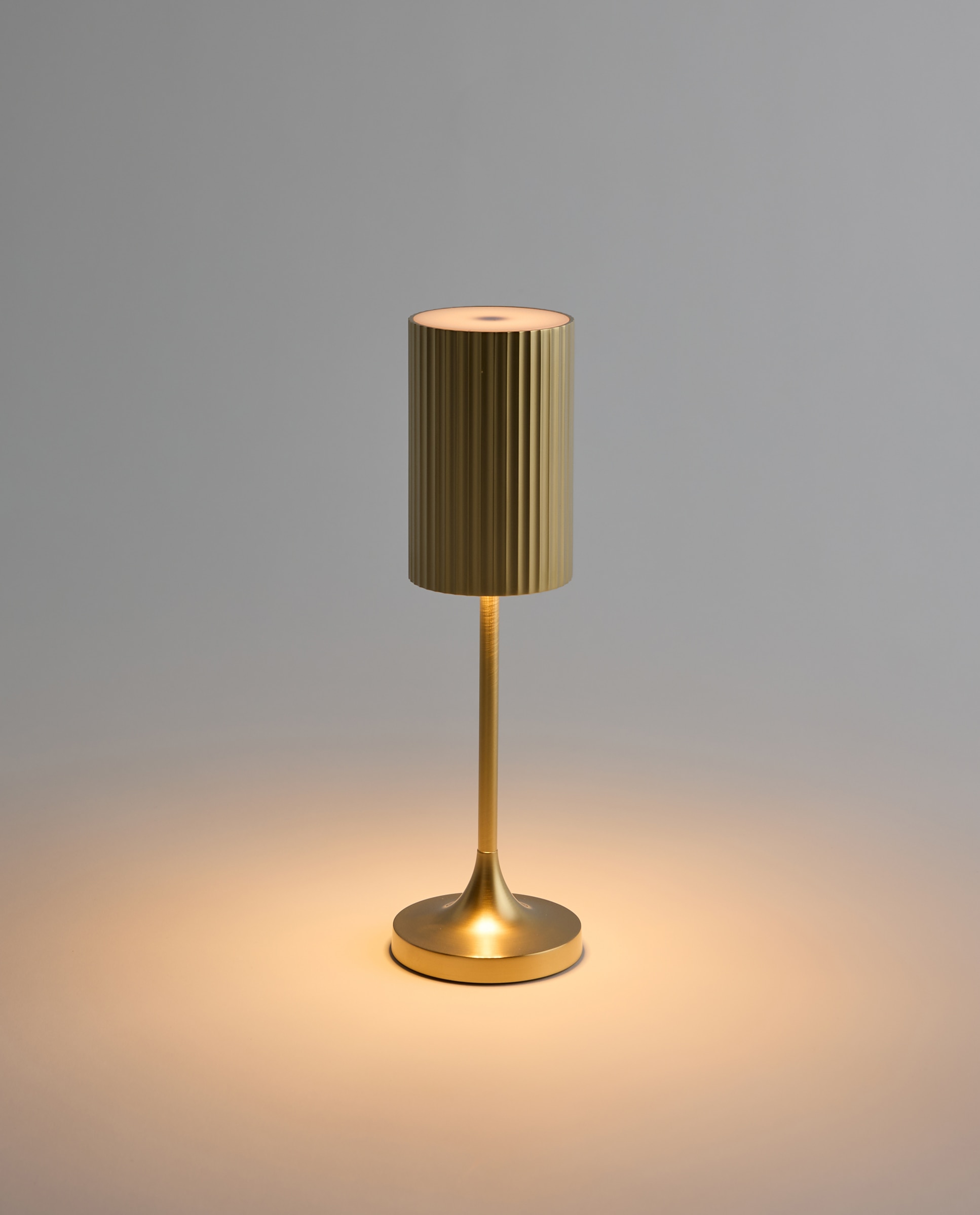 Candeeiro de Mesa Exterior com LED Integrado Lucía Ouro-3