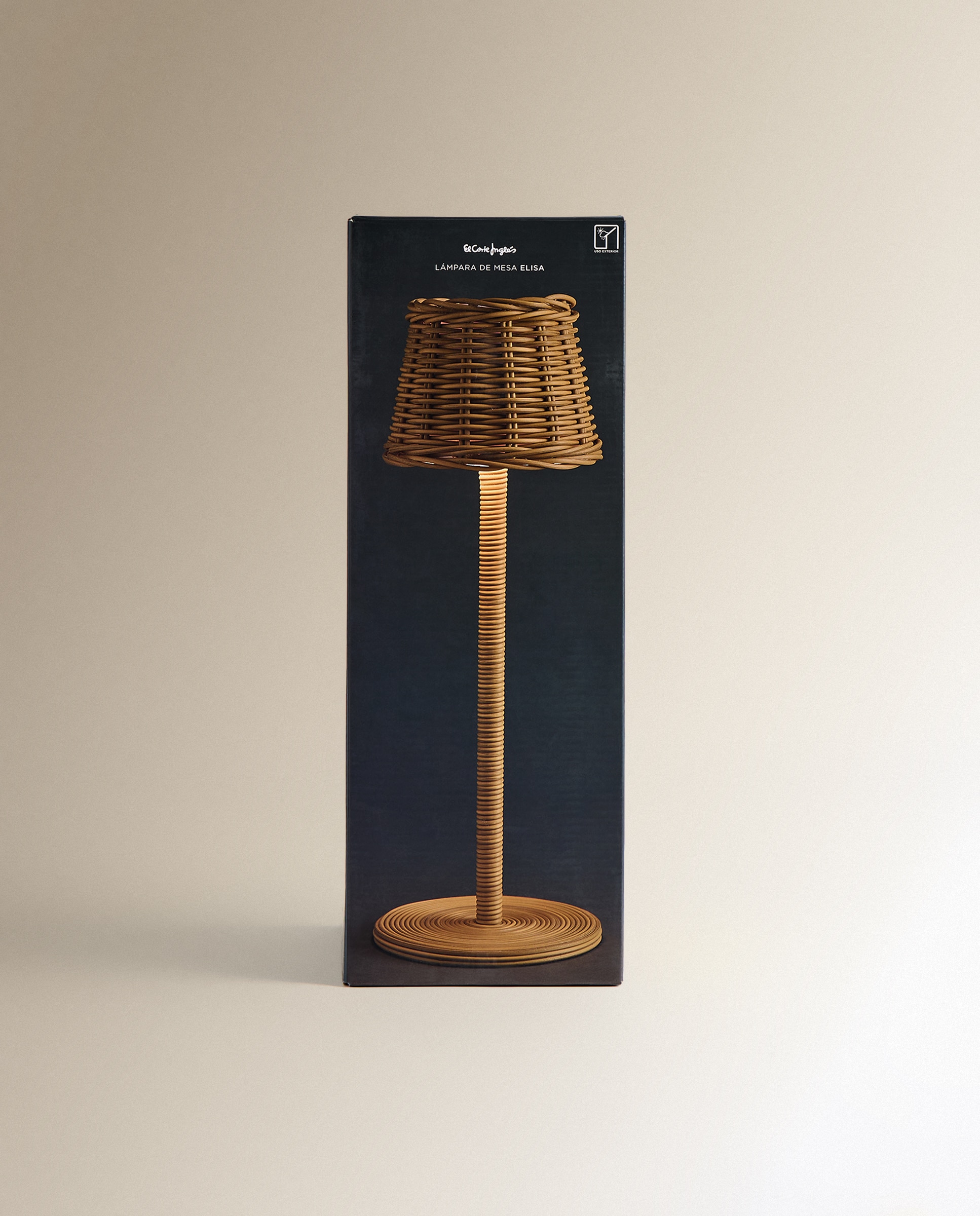 Candeeiro de Mesa Exterior com LED Integrado Elisa Castanho-6
