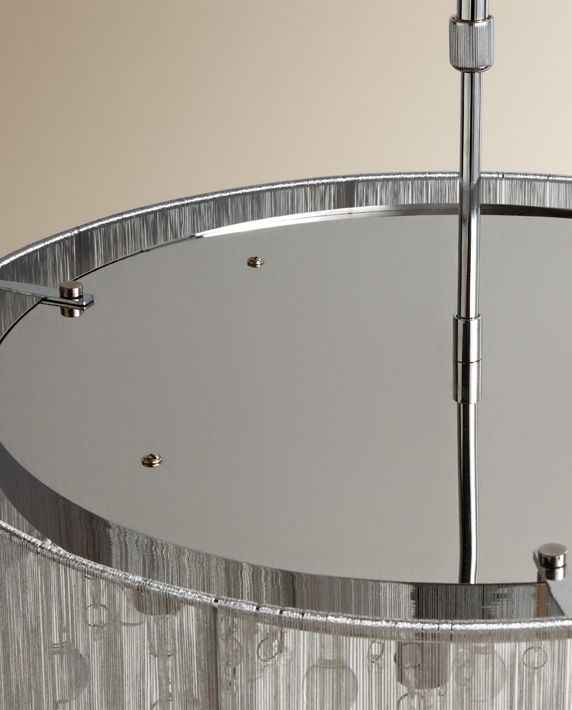 Candeeiro de Teto Extensível Circular Ursa Prata-4