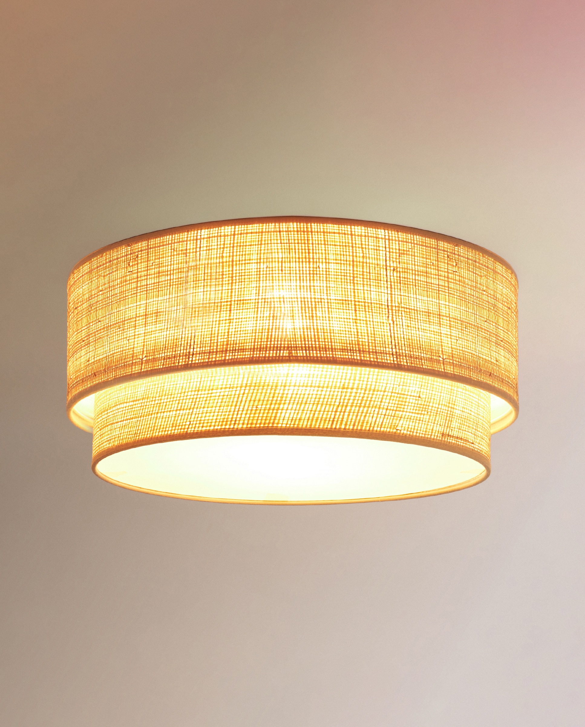 Candeeiro de tecto Ráfia Bege-2