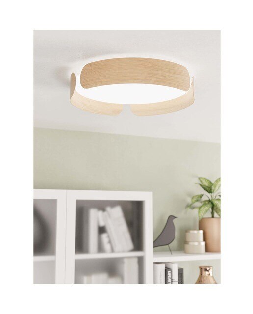 Plafon de Teto com LED Integrado Valcasotto Madeira-3