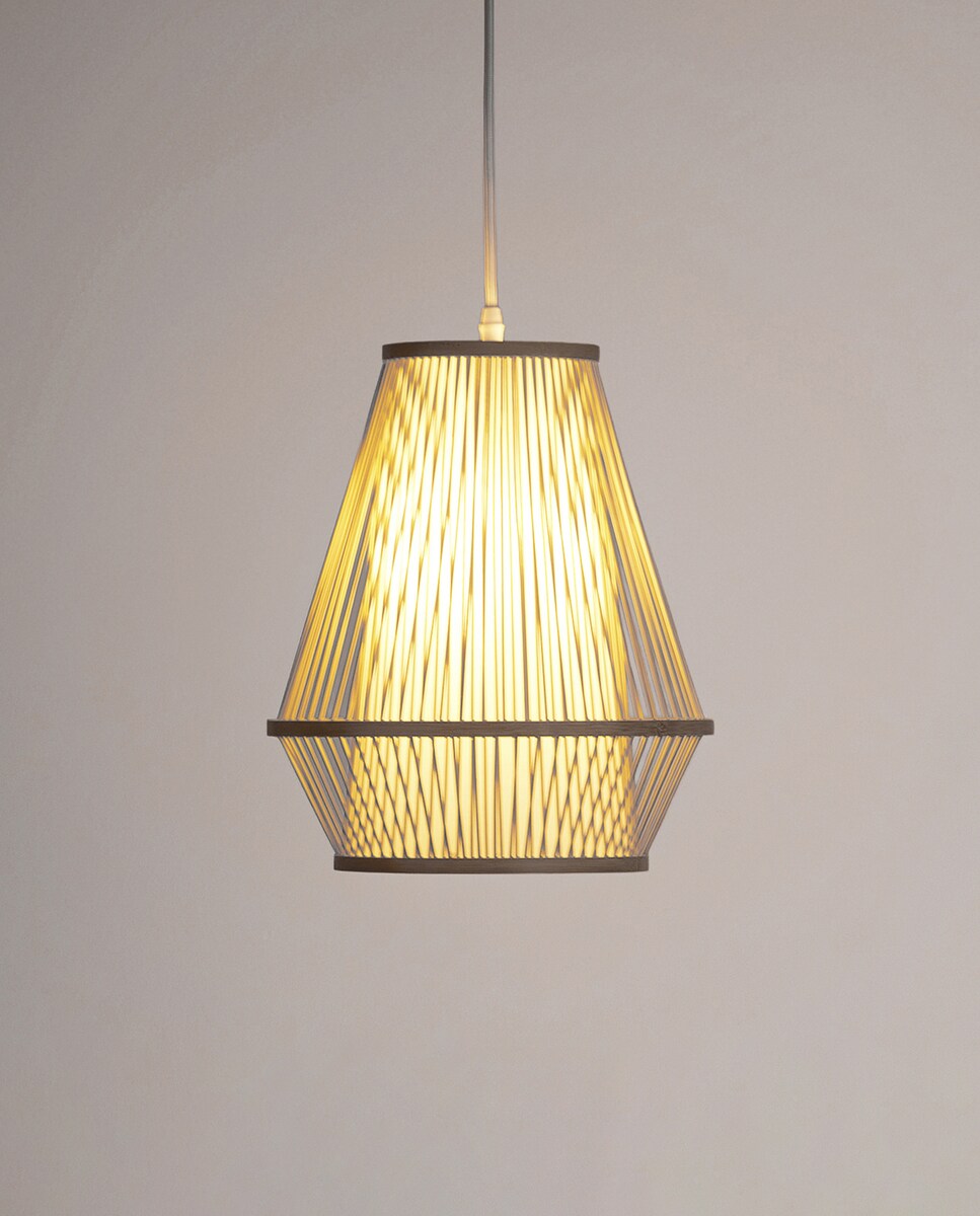 Candeeiro de tecto de bambu pequeno Kobe Natural-2