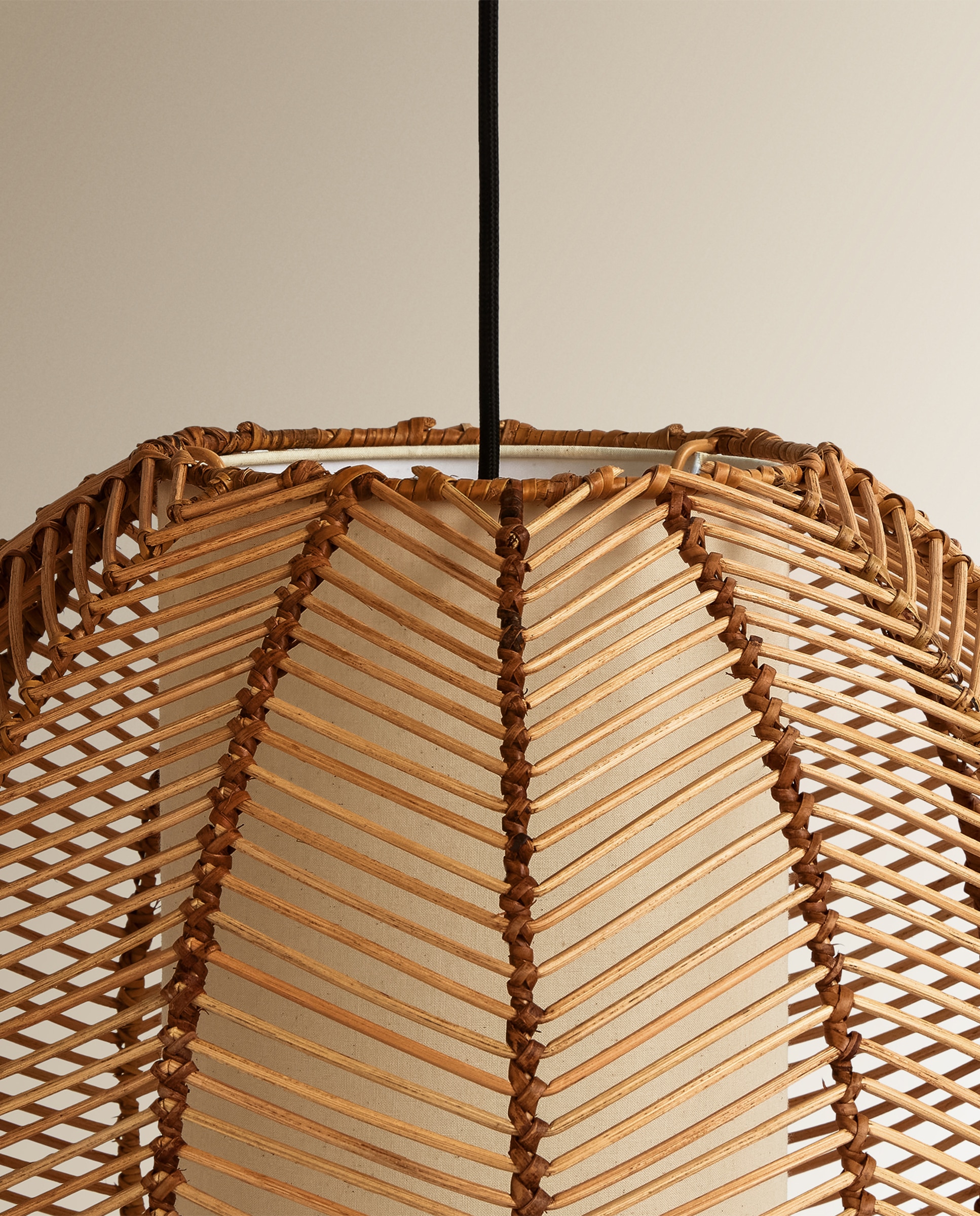 Candeeiro de tecto de vime grande Leek Natural-4