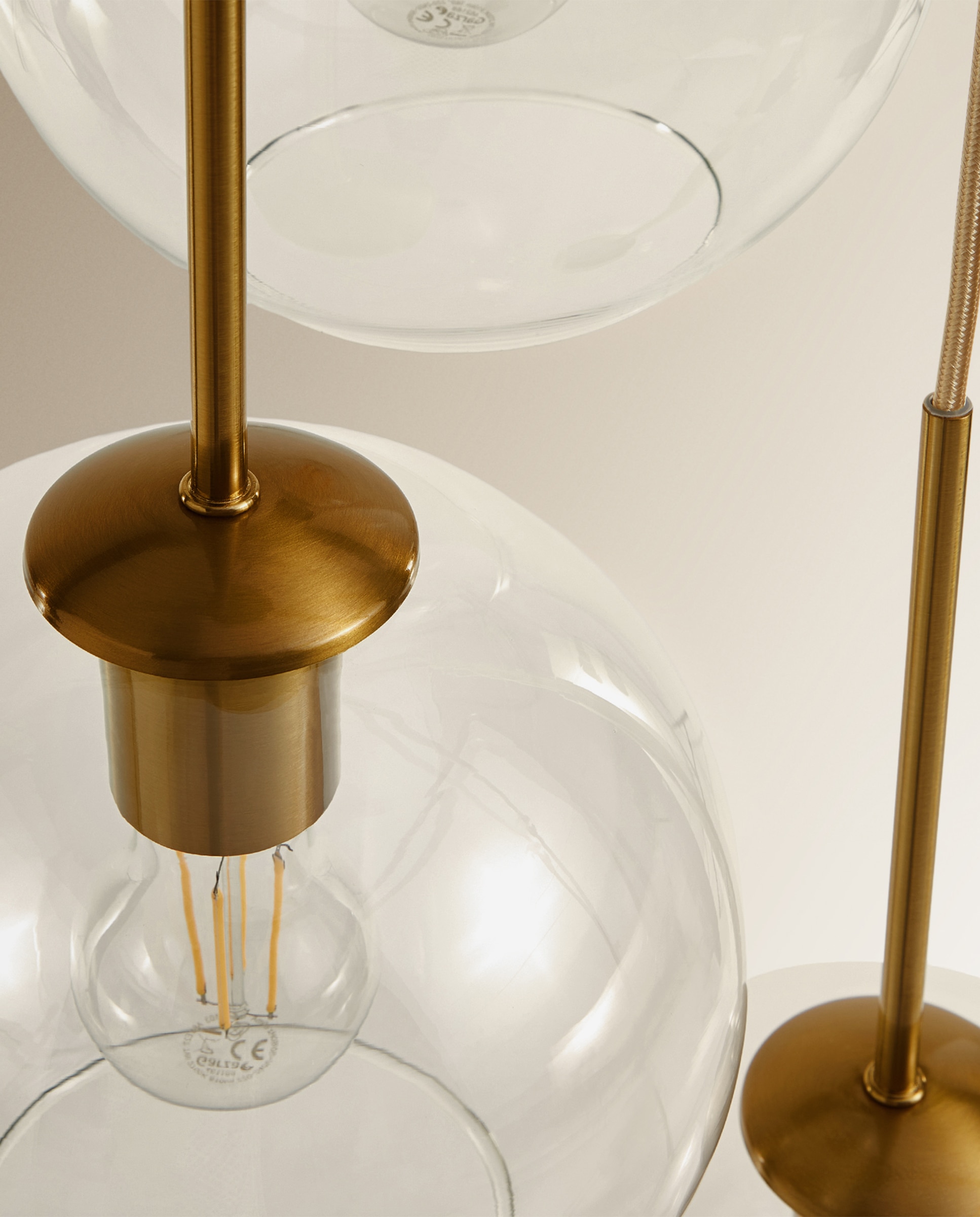 Candeeiro Candelabro de Cristal e Metal Prado Ouro-4
