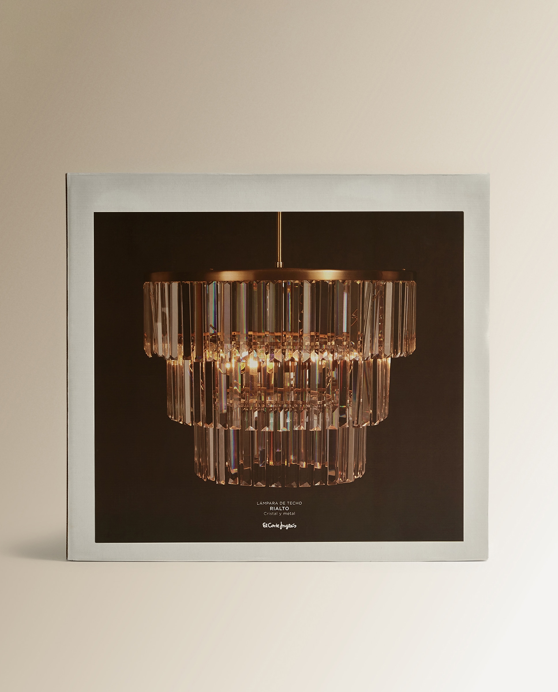 Candeeiro Chandelier de Vidro Rialto Ouro-7