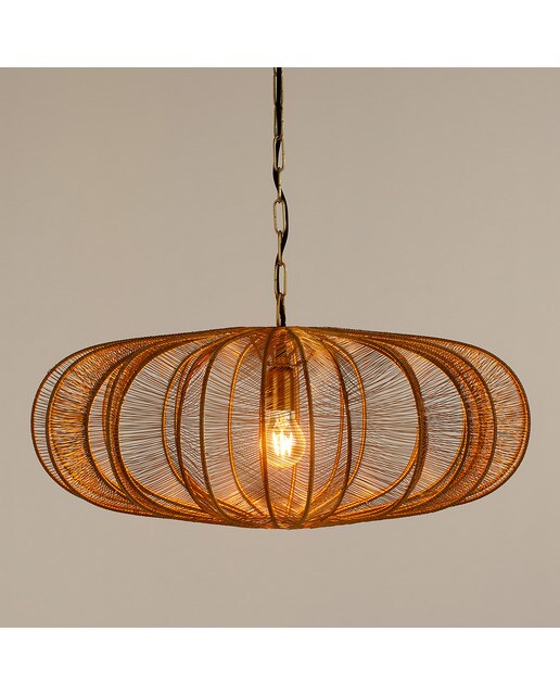 Candeeiro de Teto Oval Libra Ouro-2