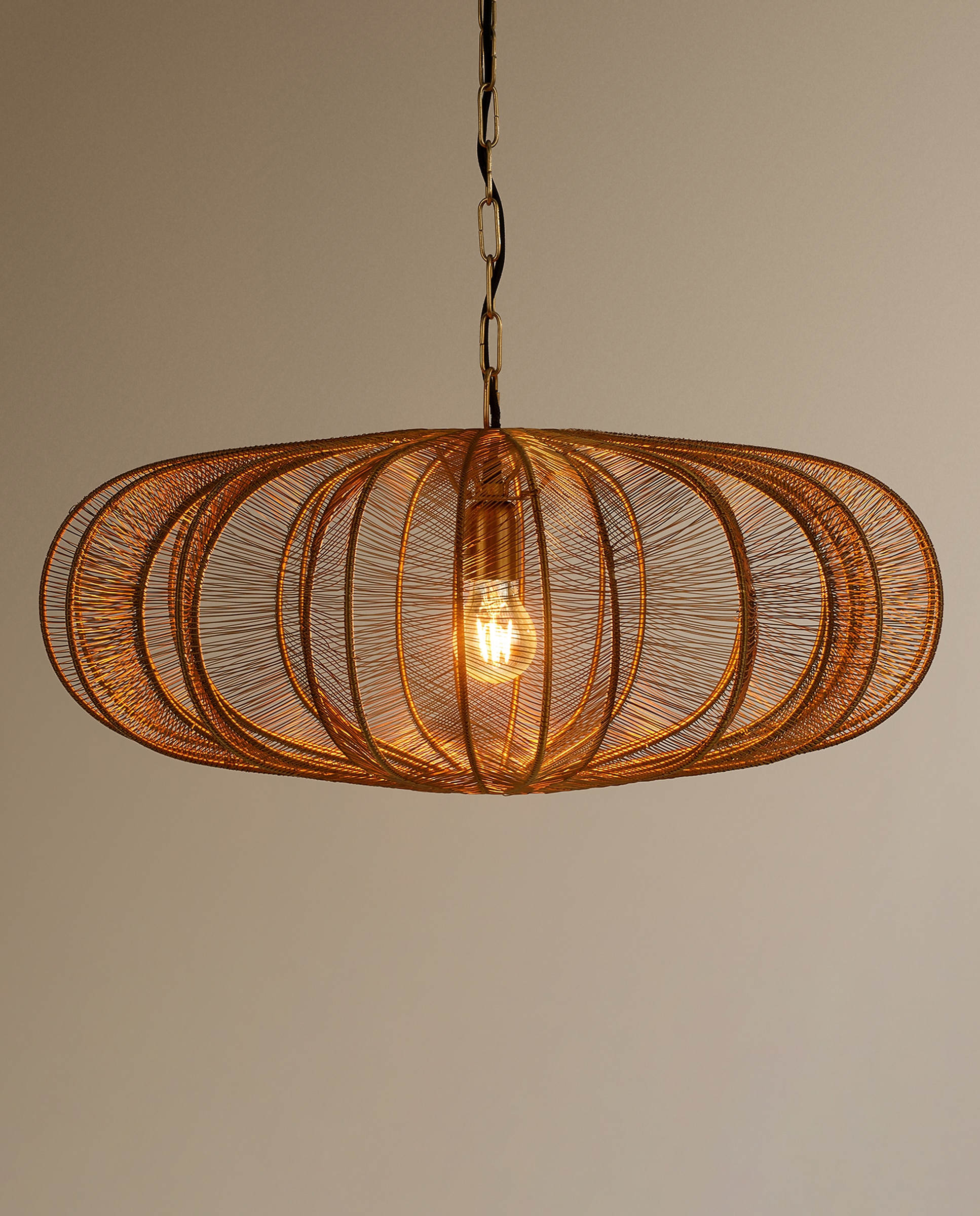 Candeeiro de Teto Oval Libra Ouro-3