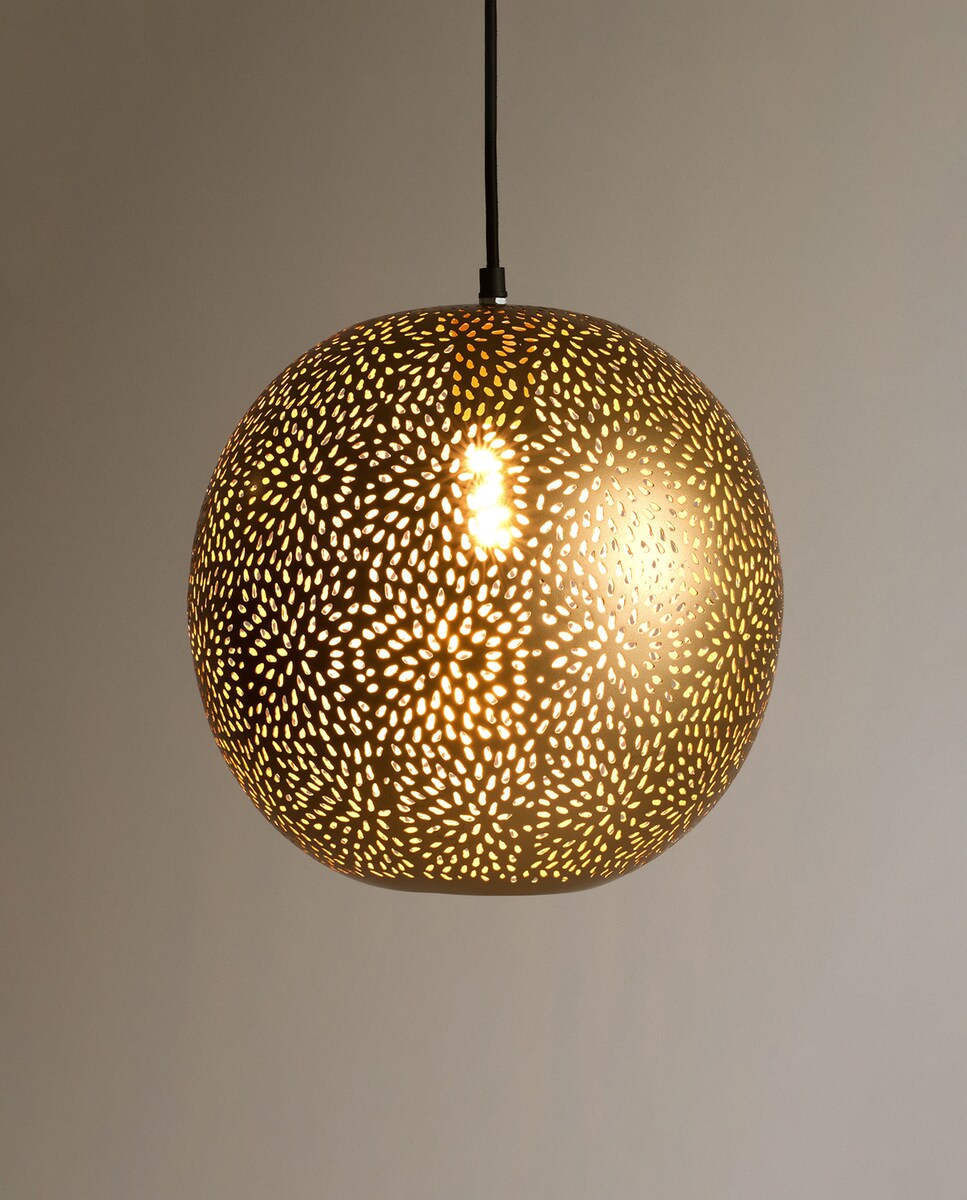 Candeeiro de Teto Bola Andrea Ouro-3