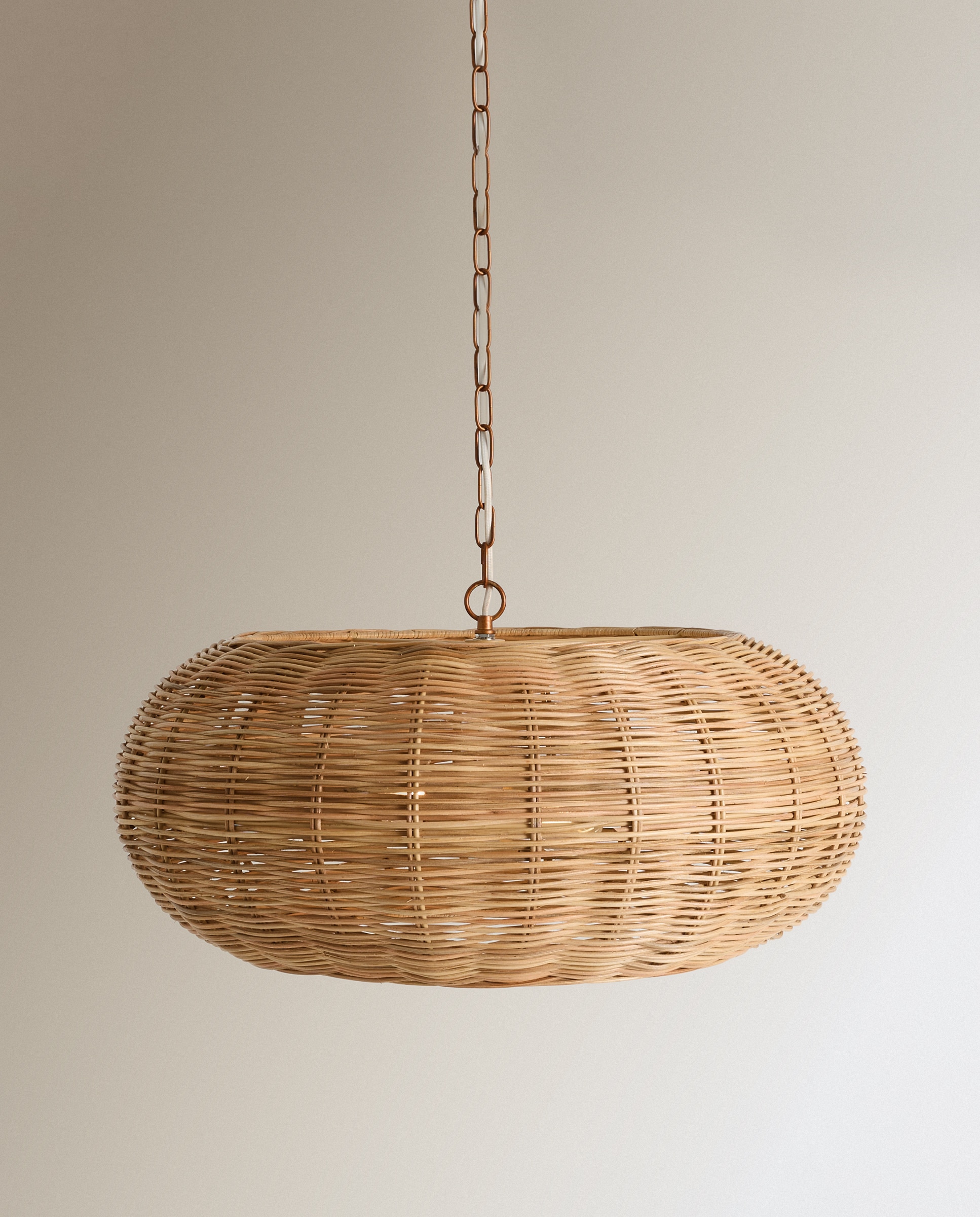 Candeeiro de teto em rattan feito à mão Laos Natural-2