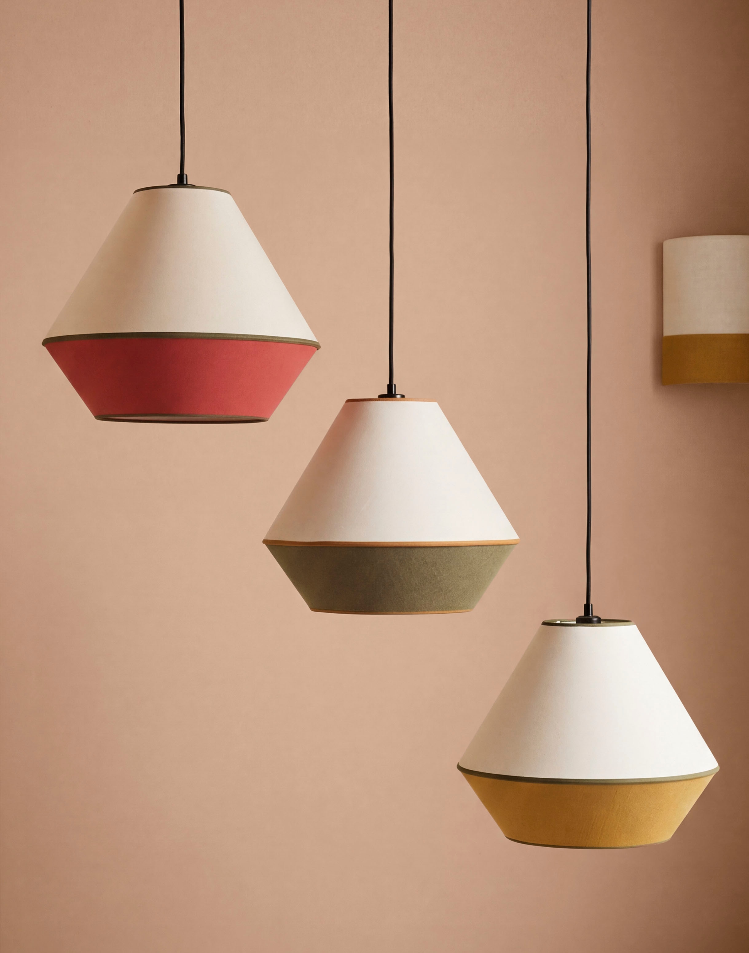 Candeeiro de Teto de Linho Osiris Verde-7