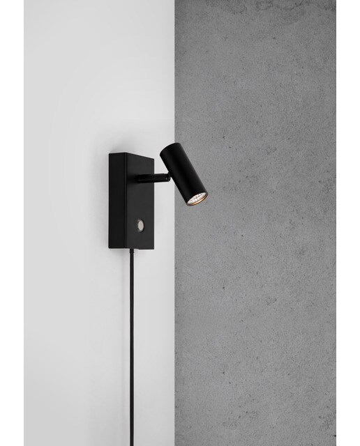 Aplique de Parede Com LED Integrado Omari Preto-3
