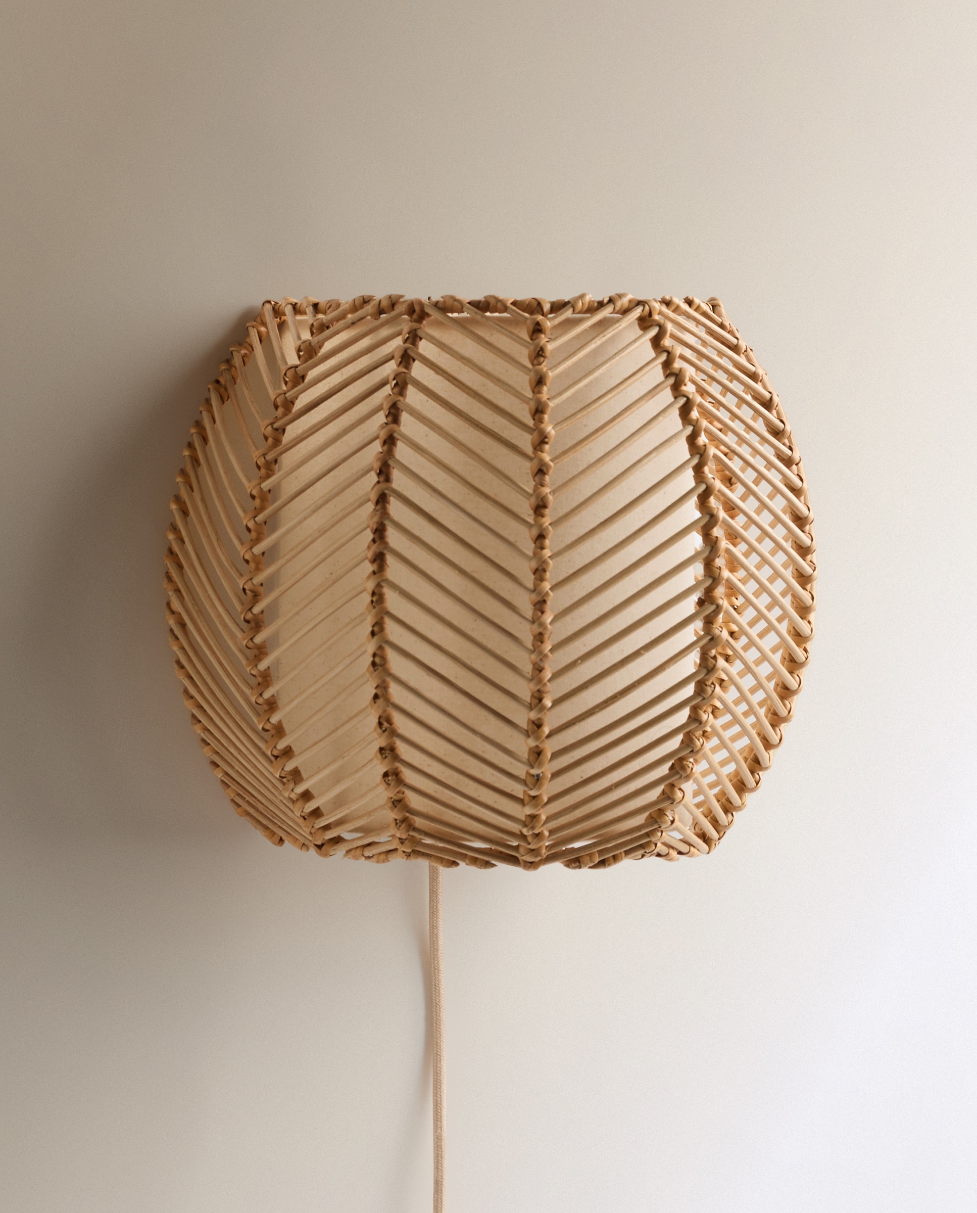Aplique decorativo de vime Leek Natural-2