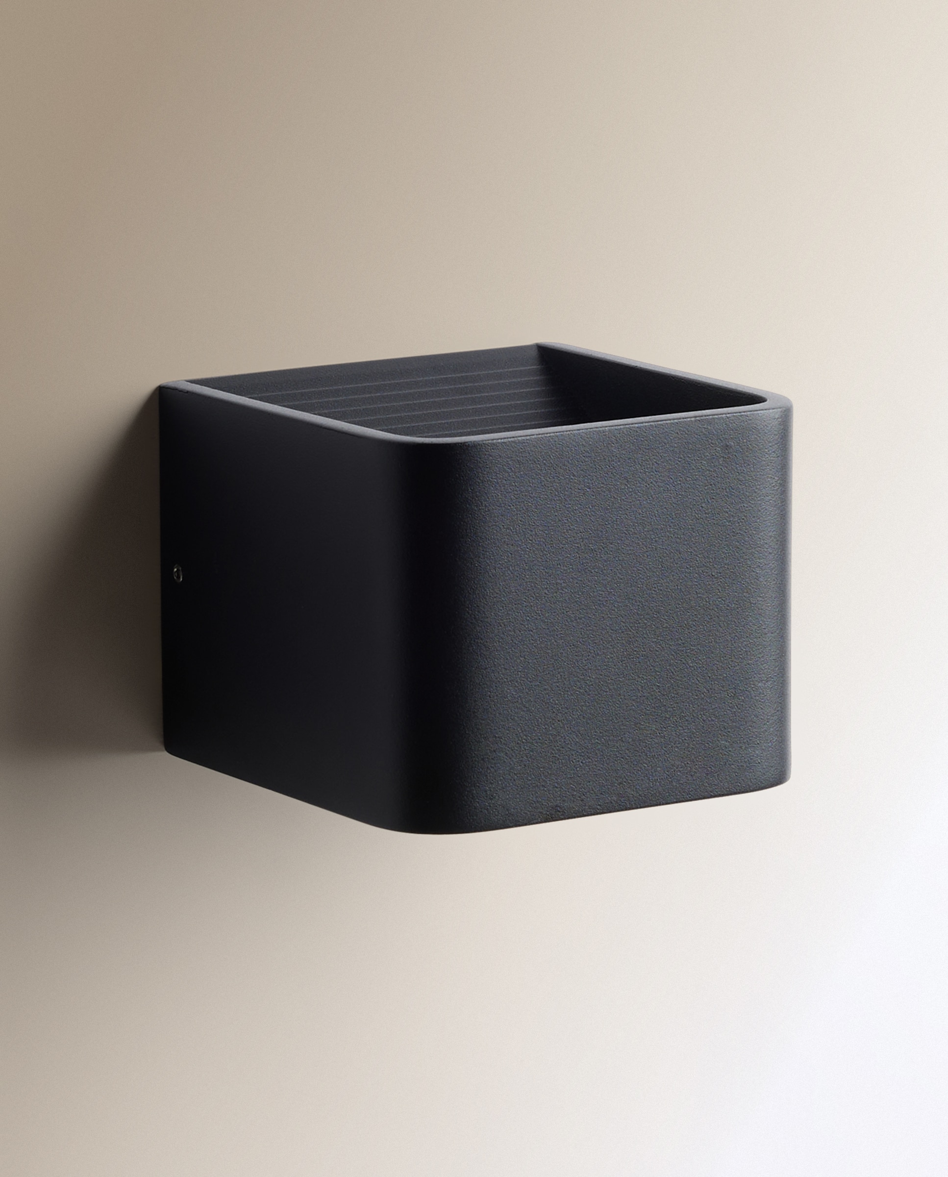 Aplique de pared LED integrado Cubic 10 - Negro 10 cm Negro-2