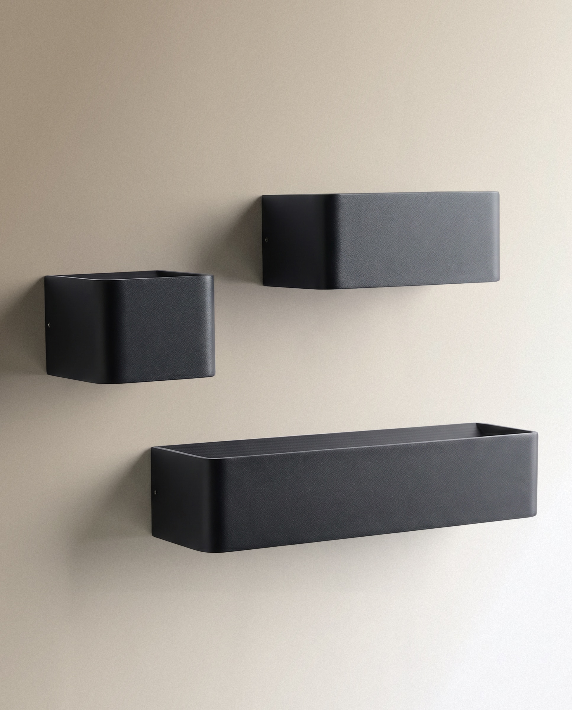 Aplique de pared LED integrado Cubic 10 - Negro 10 cm Negro-5