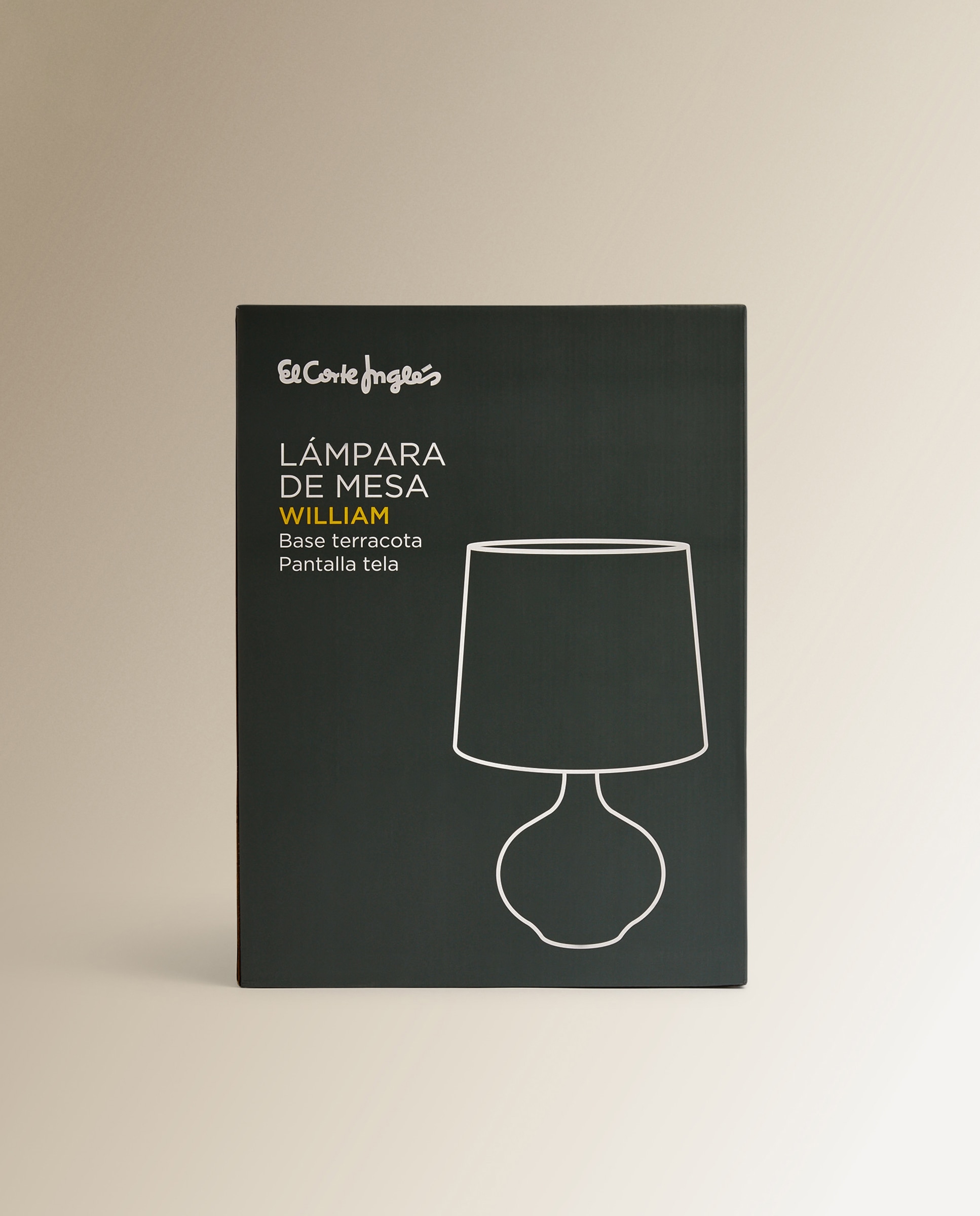 Candeeiro de mesa castanho William El Corte Inglés Castanho-4