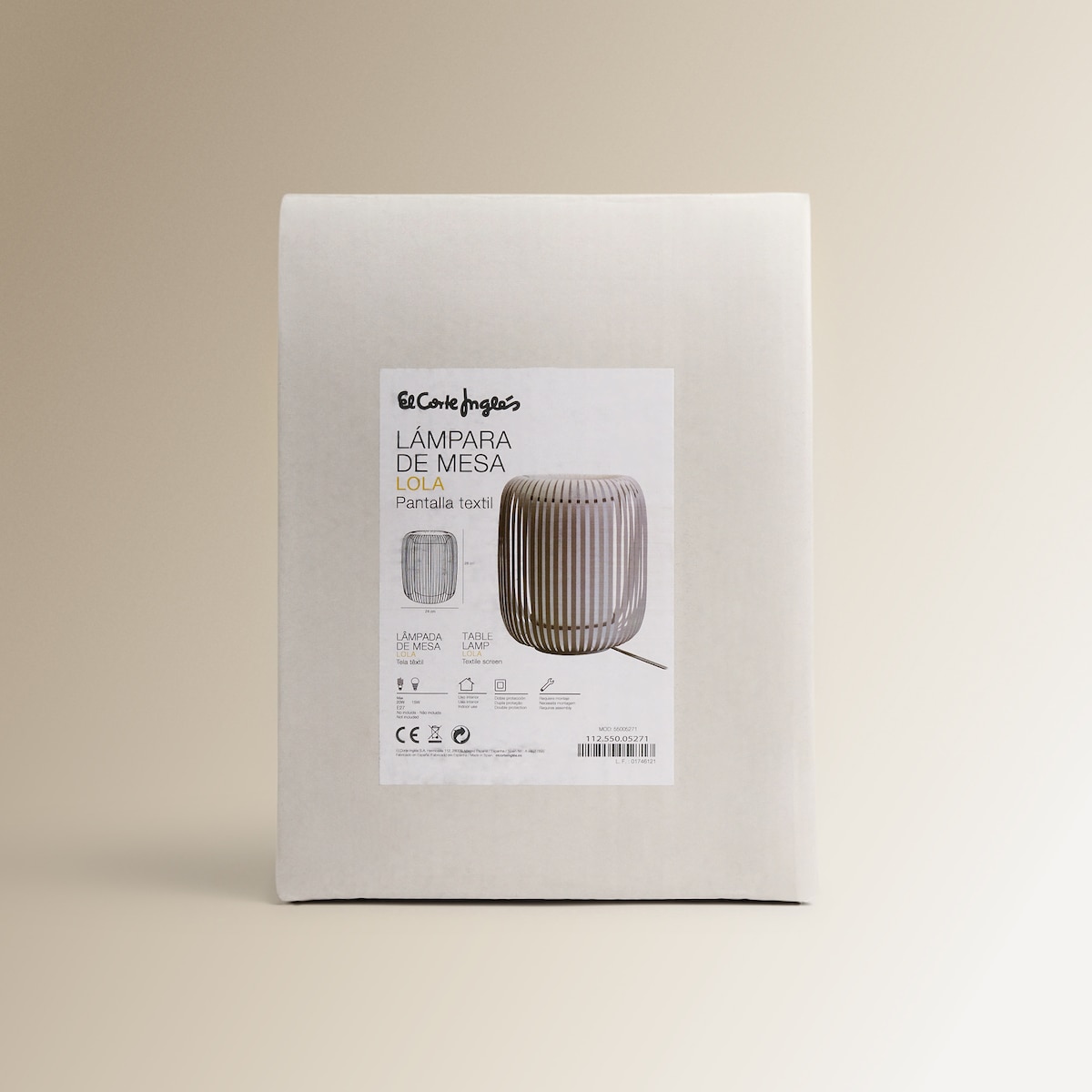 Lámpara de mesa Lola El Corte Inglés Natural-6