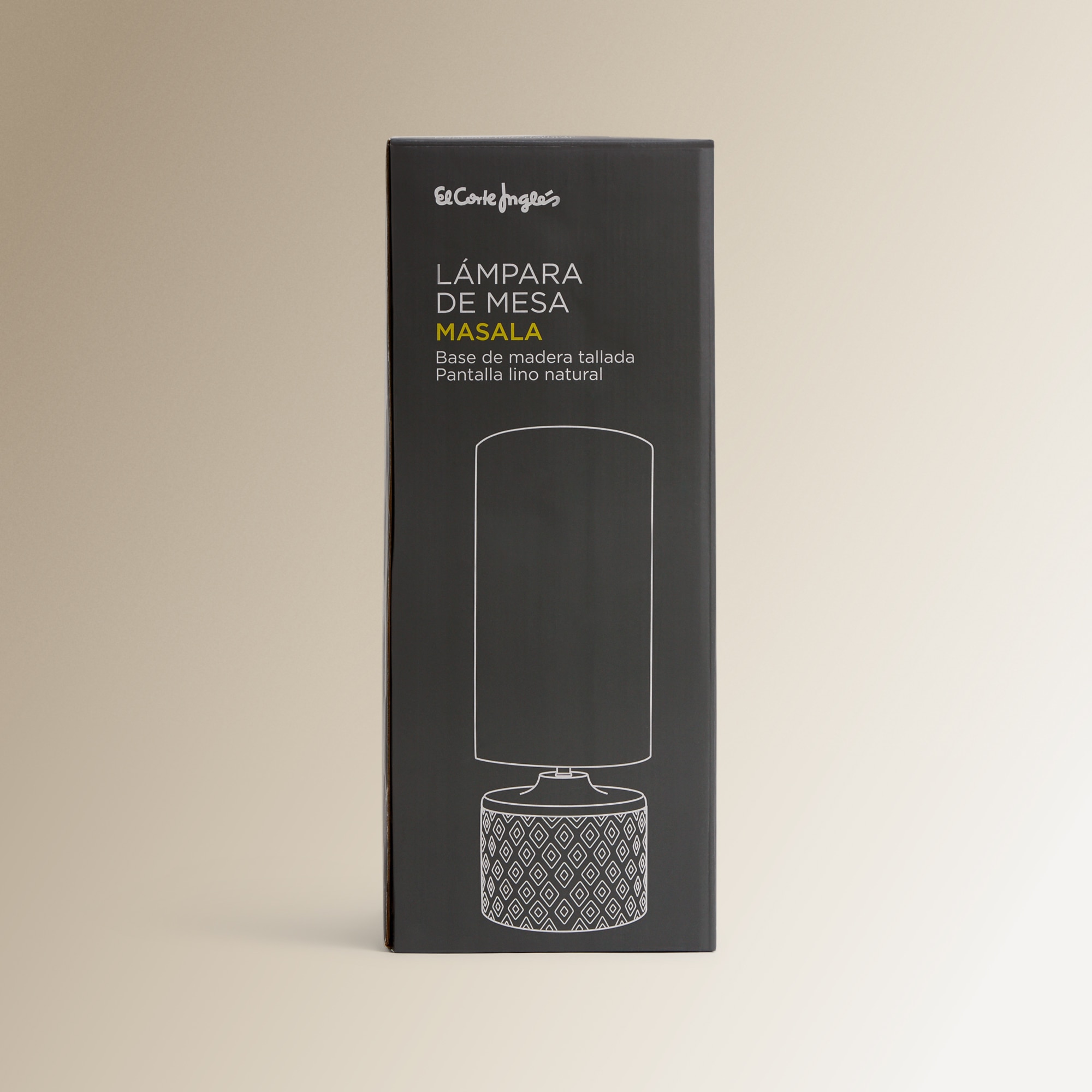 Candeeiro de mesa Masala El Corte Inglés Natural-6