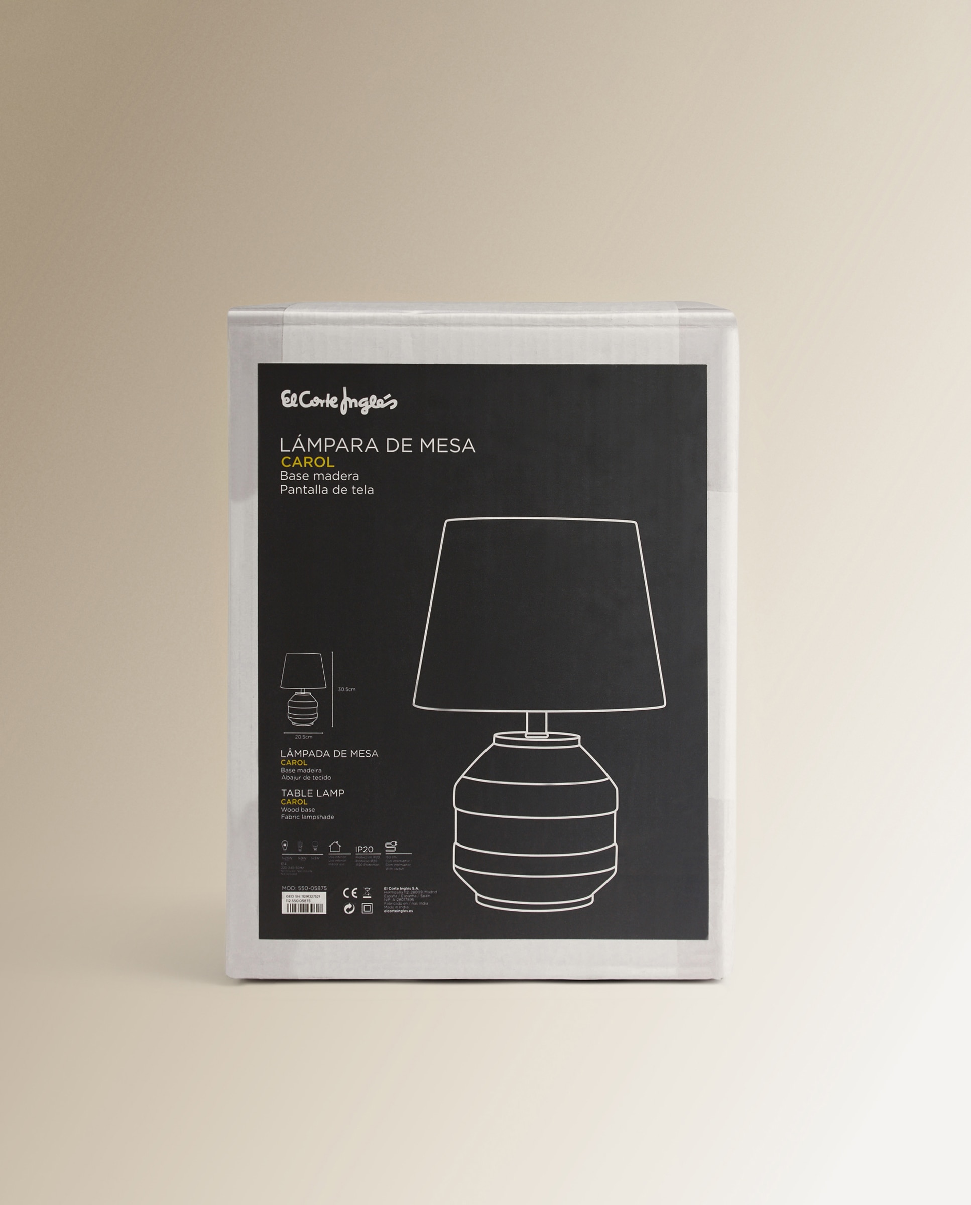 Candeeiro de mesa Carol El Corte Inglés Natural-5