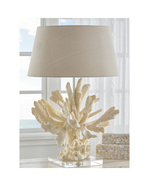 Candeeiro de mesa Coral Branco-6