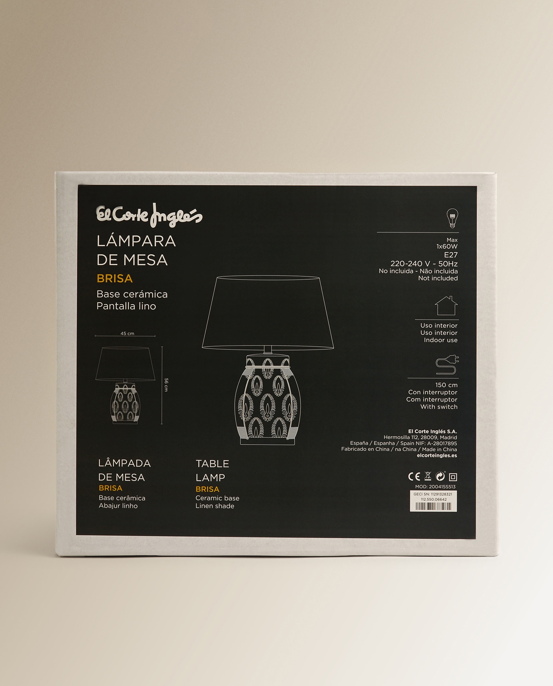 Candeeiro de mesa Brisa Branco-4