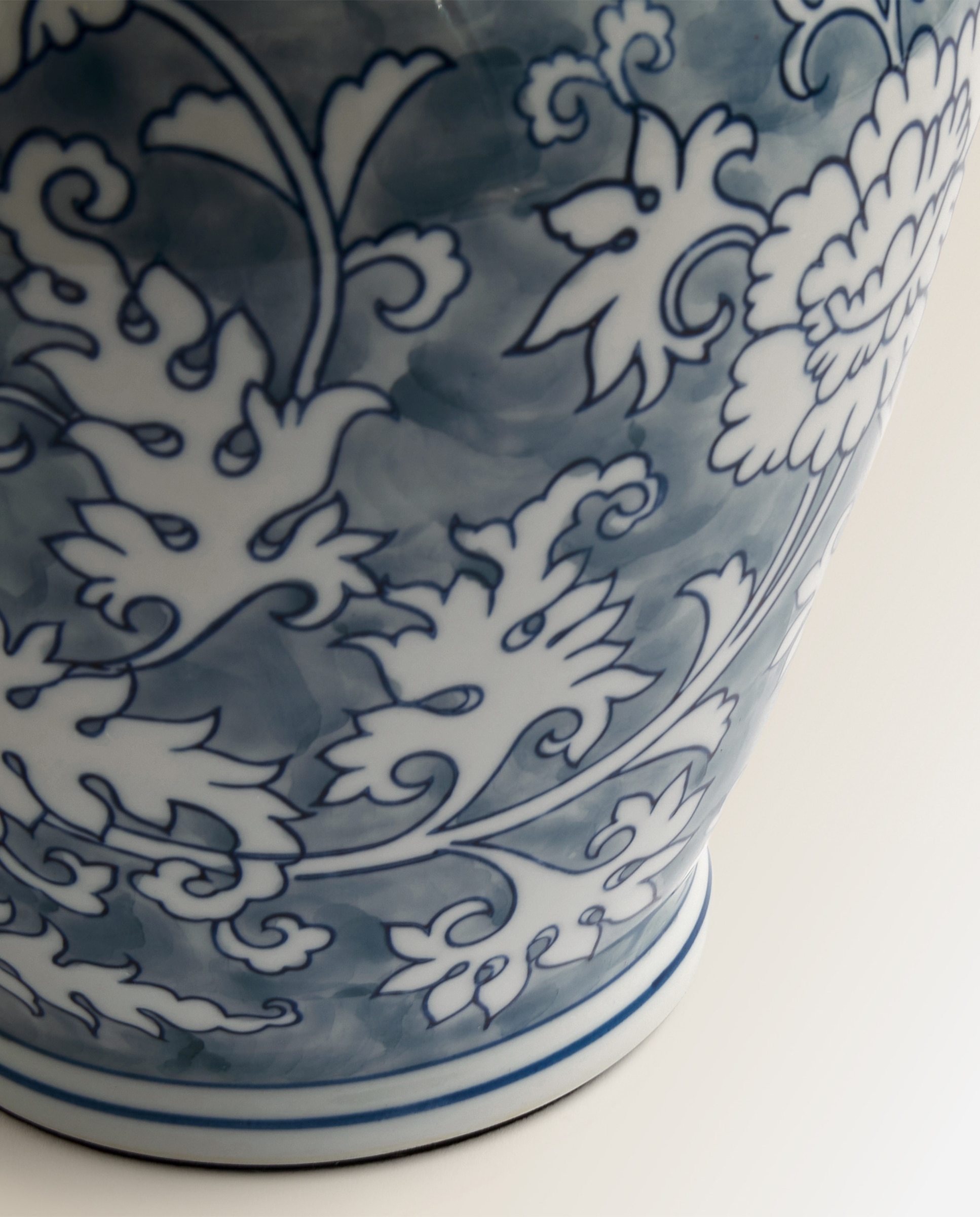 Candeeiro de mesa de cerâmica Quin Azul-3