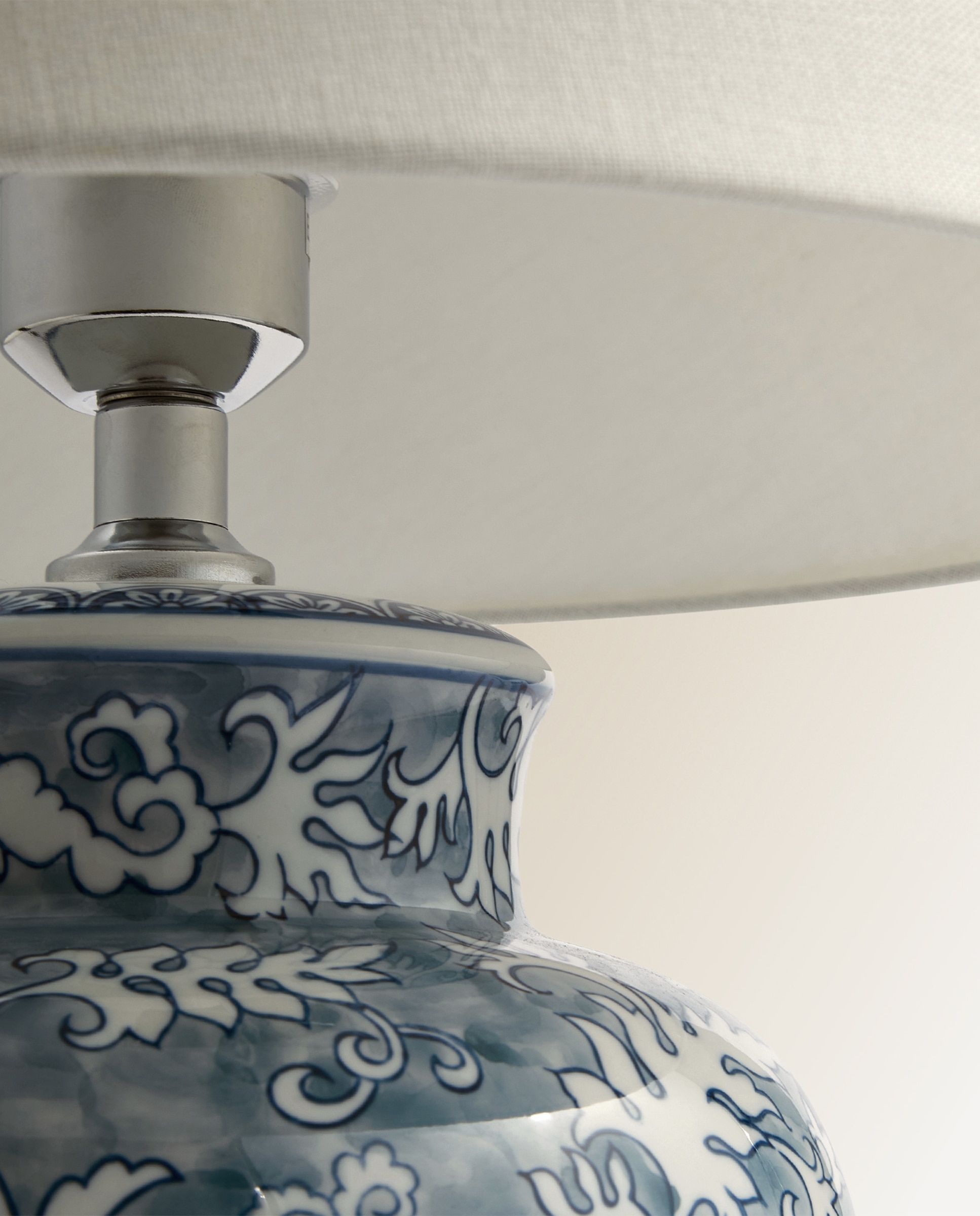 Candeeiro de mesa de cerâmica Quin Azul-4