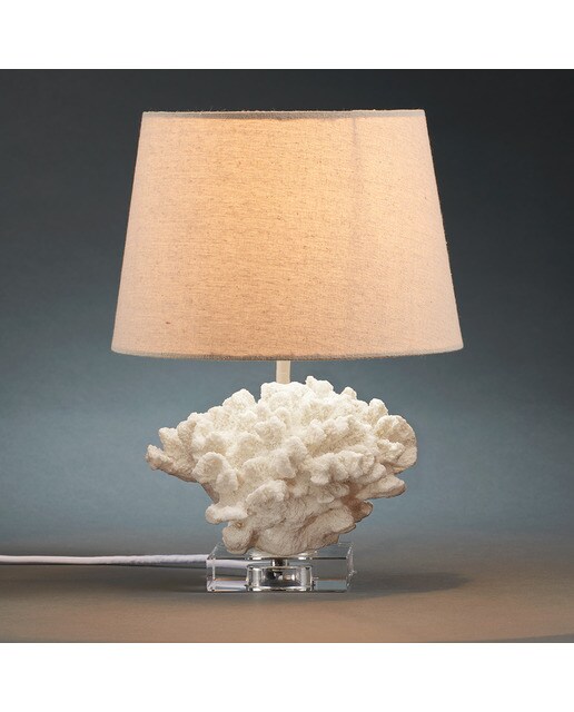 Candeeiro de Mesa - Coral Branco-2