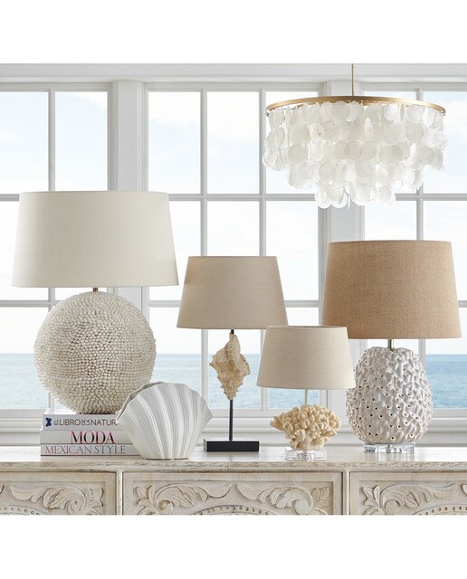 Candeeiro de Mesa - Coral Branco-4