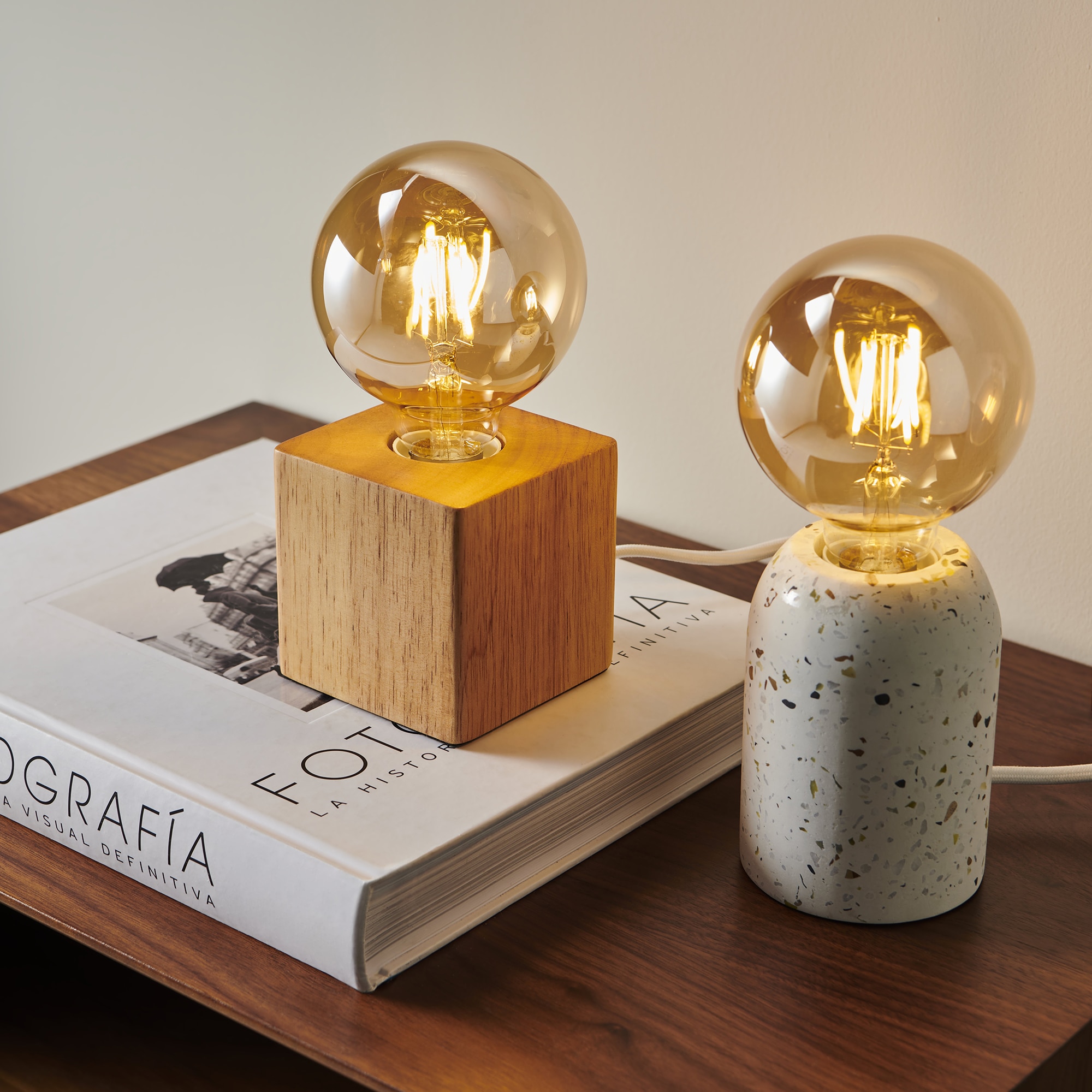 Candeeiro de Mesa Auxiliar Terra Room Cinzento-7