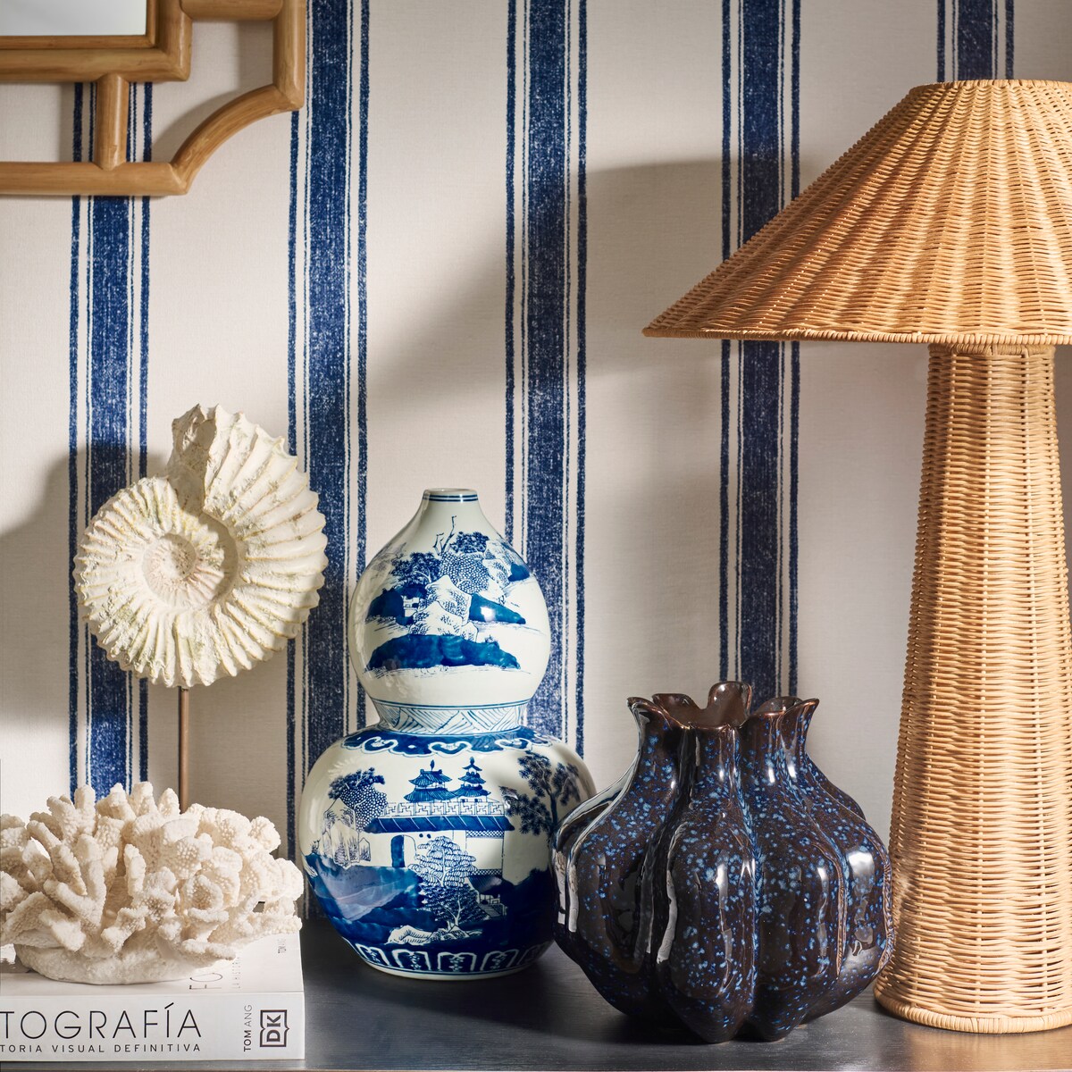 Candeeiro de Mesa de Rotim Sendai Natural-7