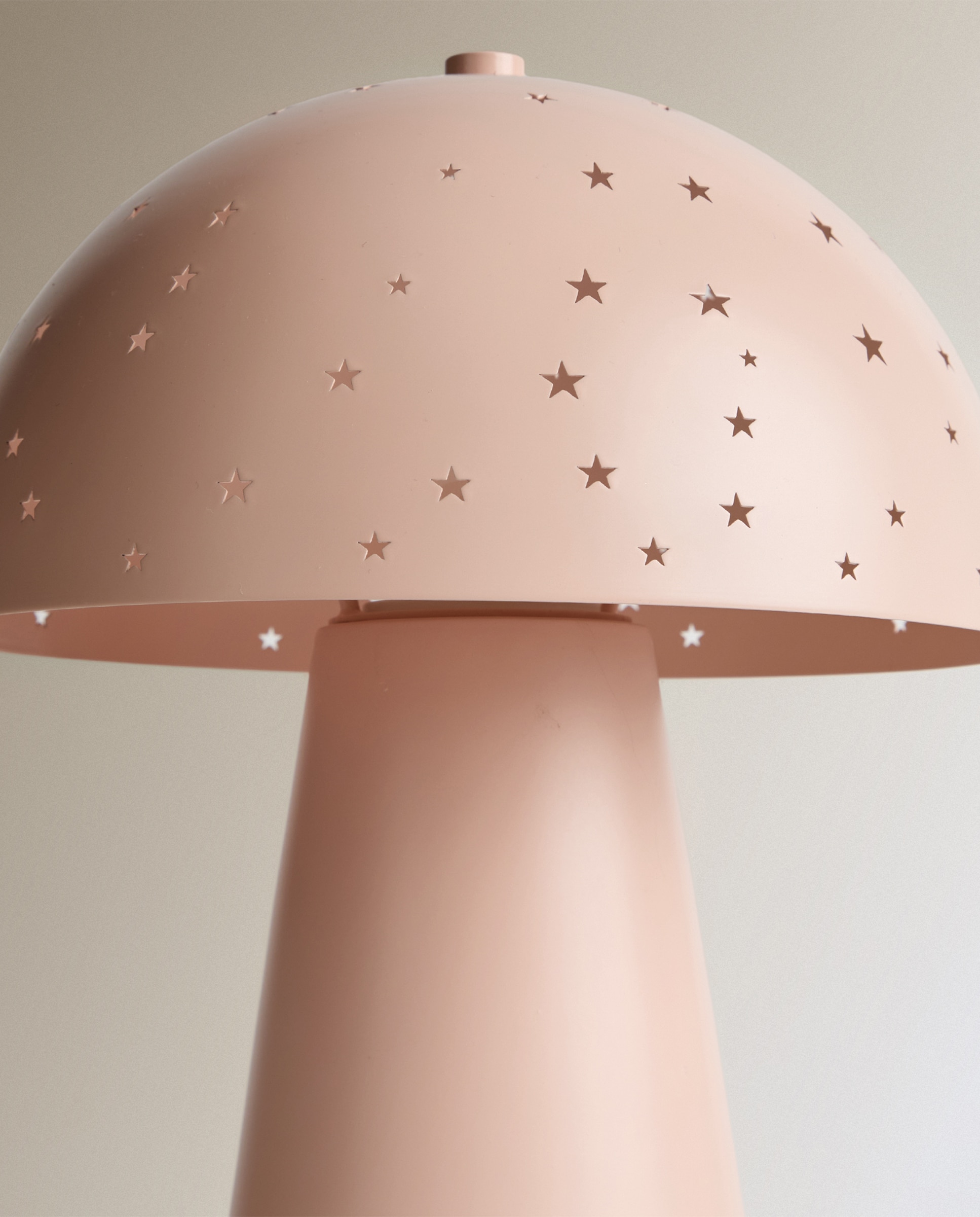 Candeeiro de Mesa Champi em Metal Rosa-4