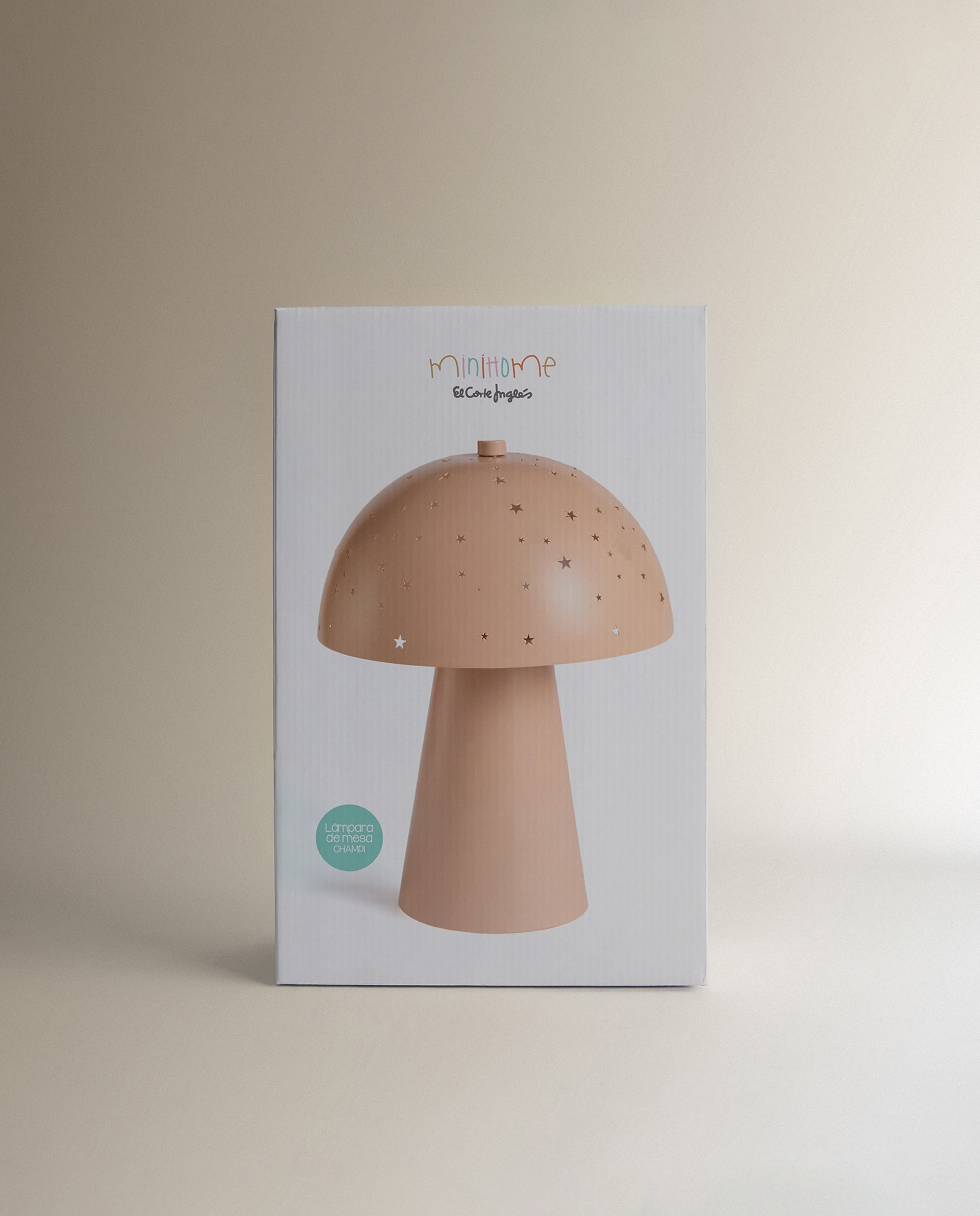 Candeeiro de Mesa Champi em Metal Rosa-6