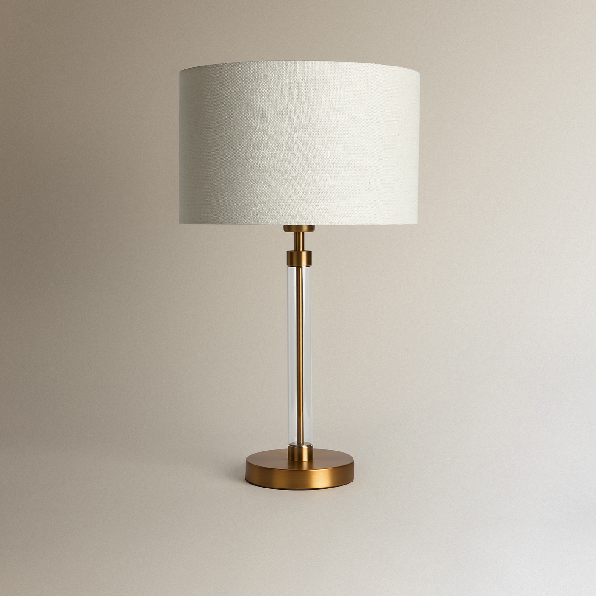 Candeeiro de Mesa com Tubo de Vidro Nao Ouro-2