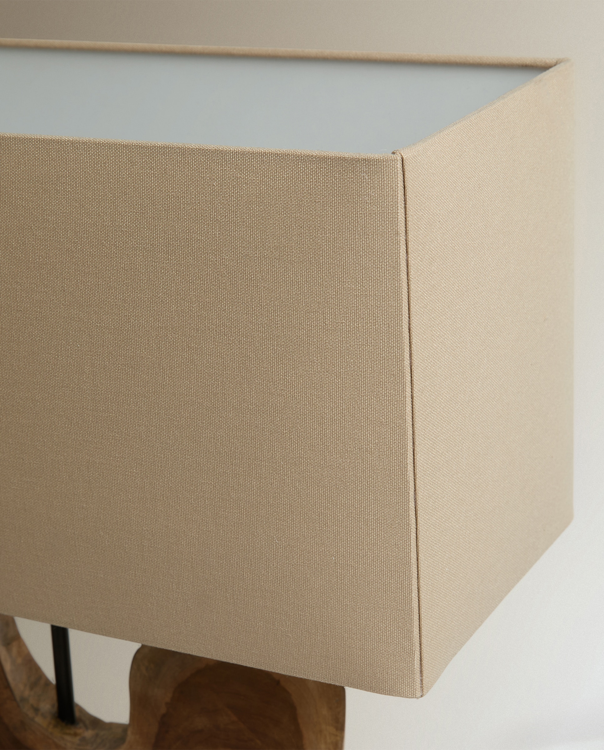 Candeeiro de Mesa de Madeira Raiz Castanho-4