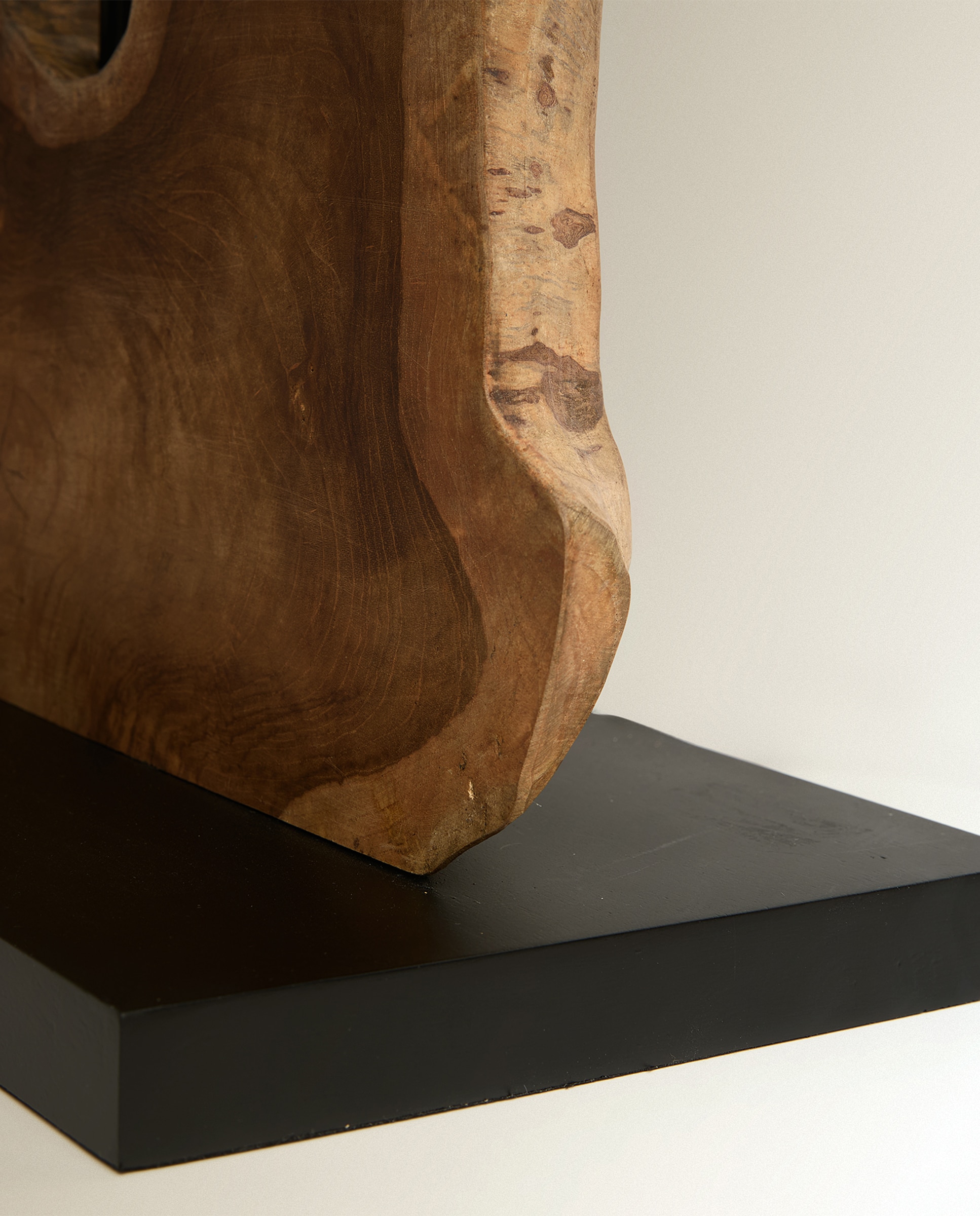 Candeeiro de Mesa de Madeira Raiz Castanho-5