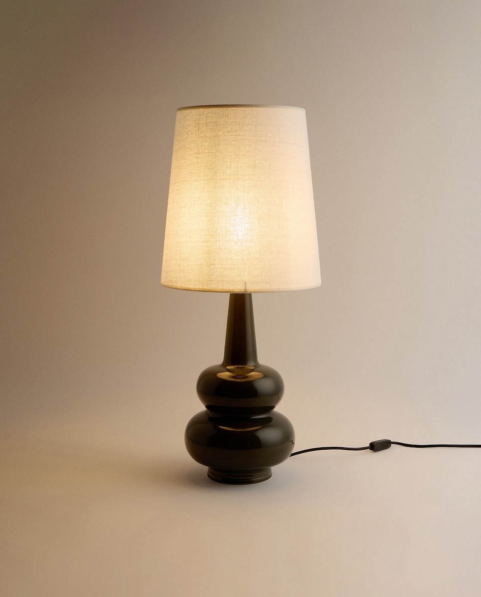 Candeeiro de Mesa de Cerâmica Lubeca Verde-3